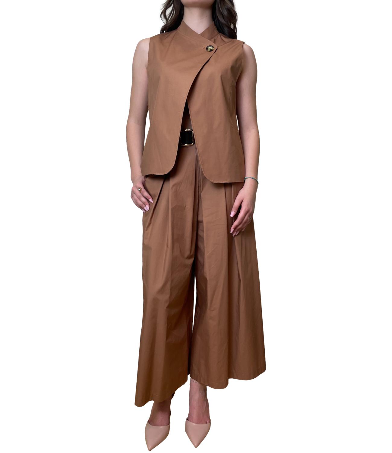 Dixie Gilet Cognac Donna