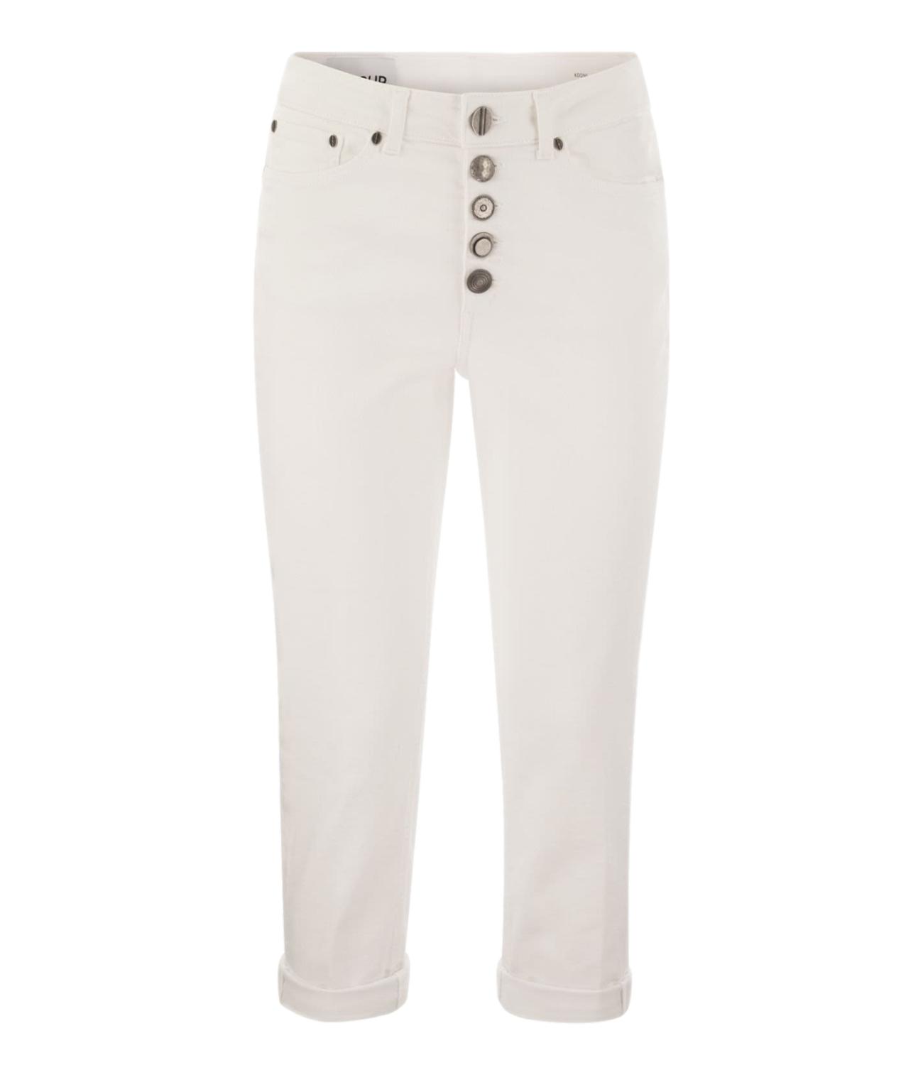 Pantalone Koons Bottoni Gioielli bianco