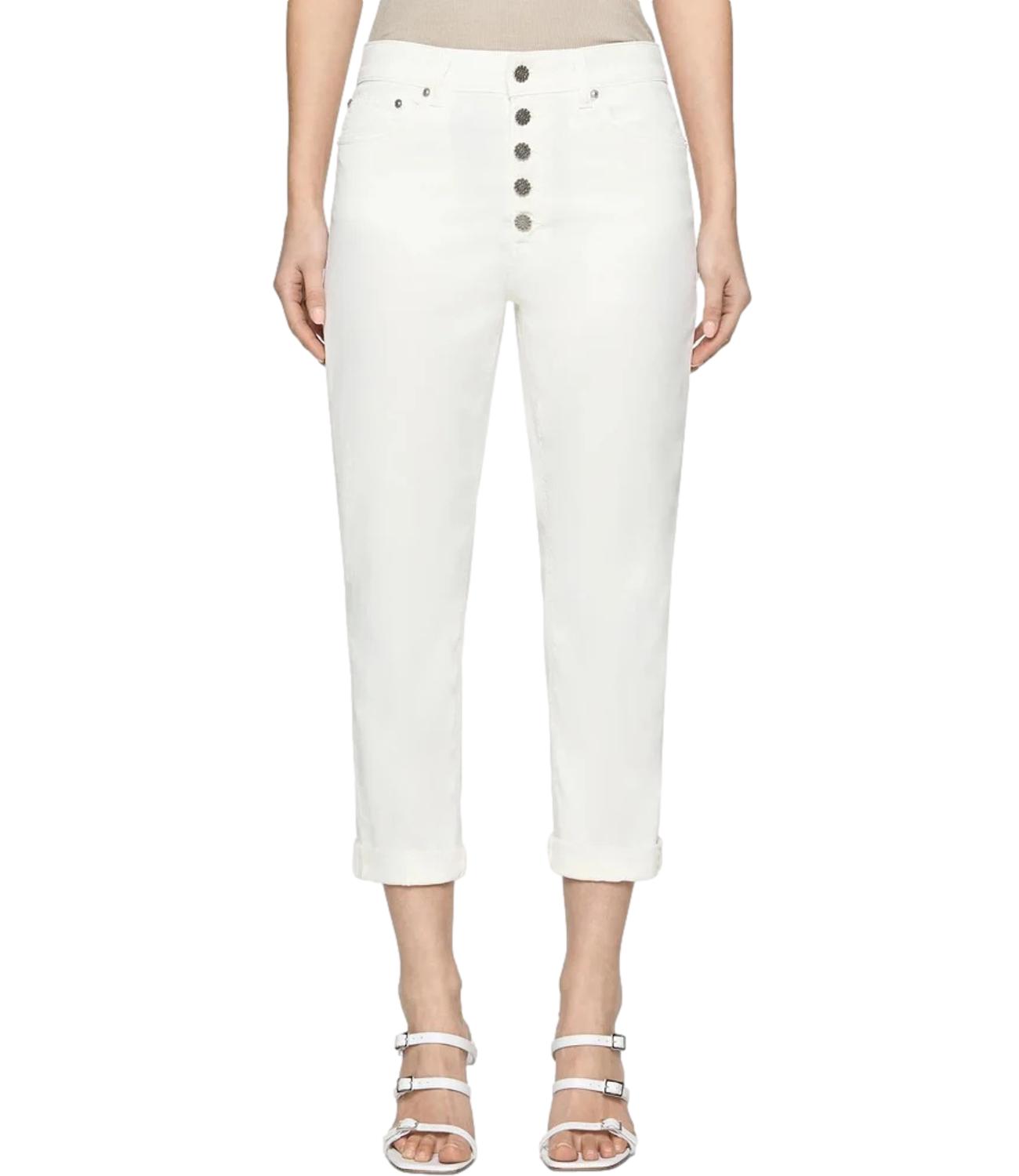 Pantalone Koons Bottoni Gioielli bianco