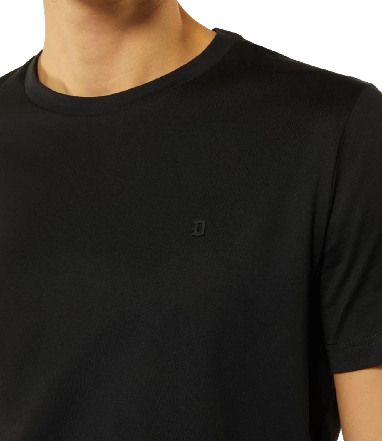 Dondup T-Shirt da Uomo - Nero - Us198jf0271uzl4du