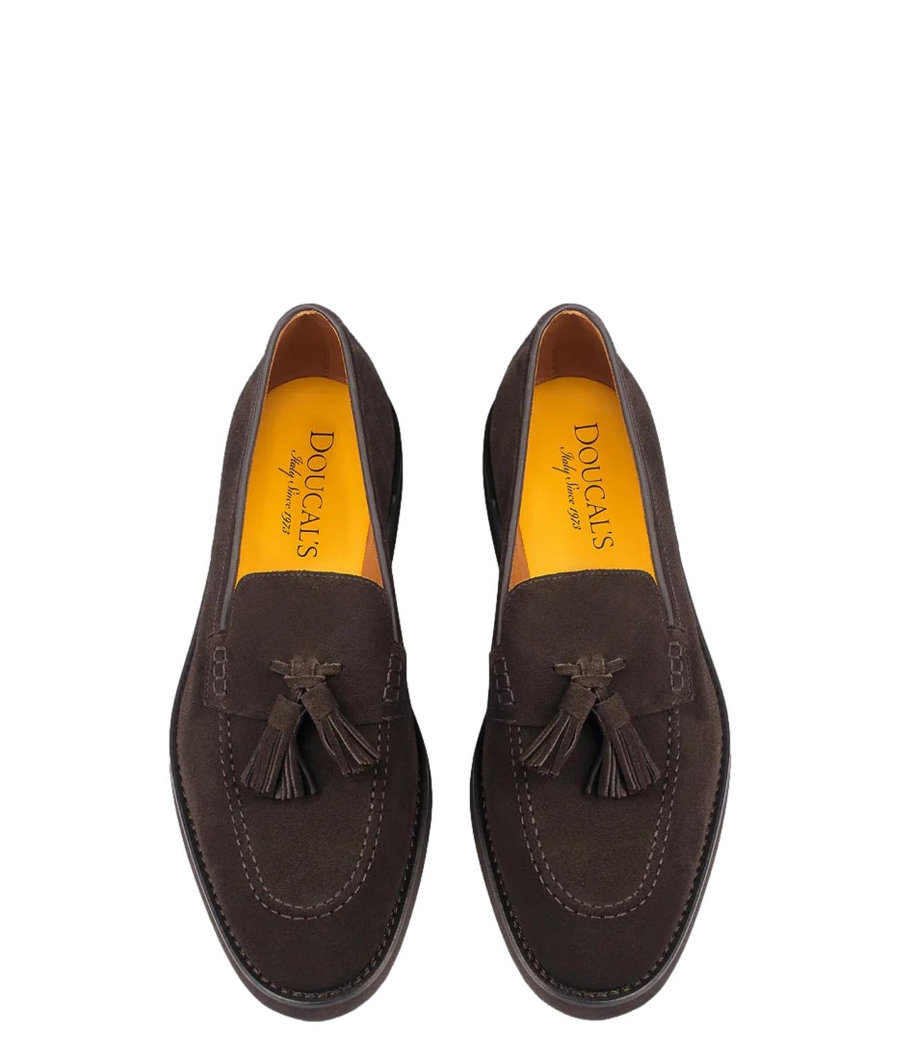 Doucal's mocassino suede marrone uomo