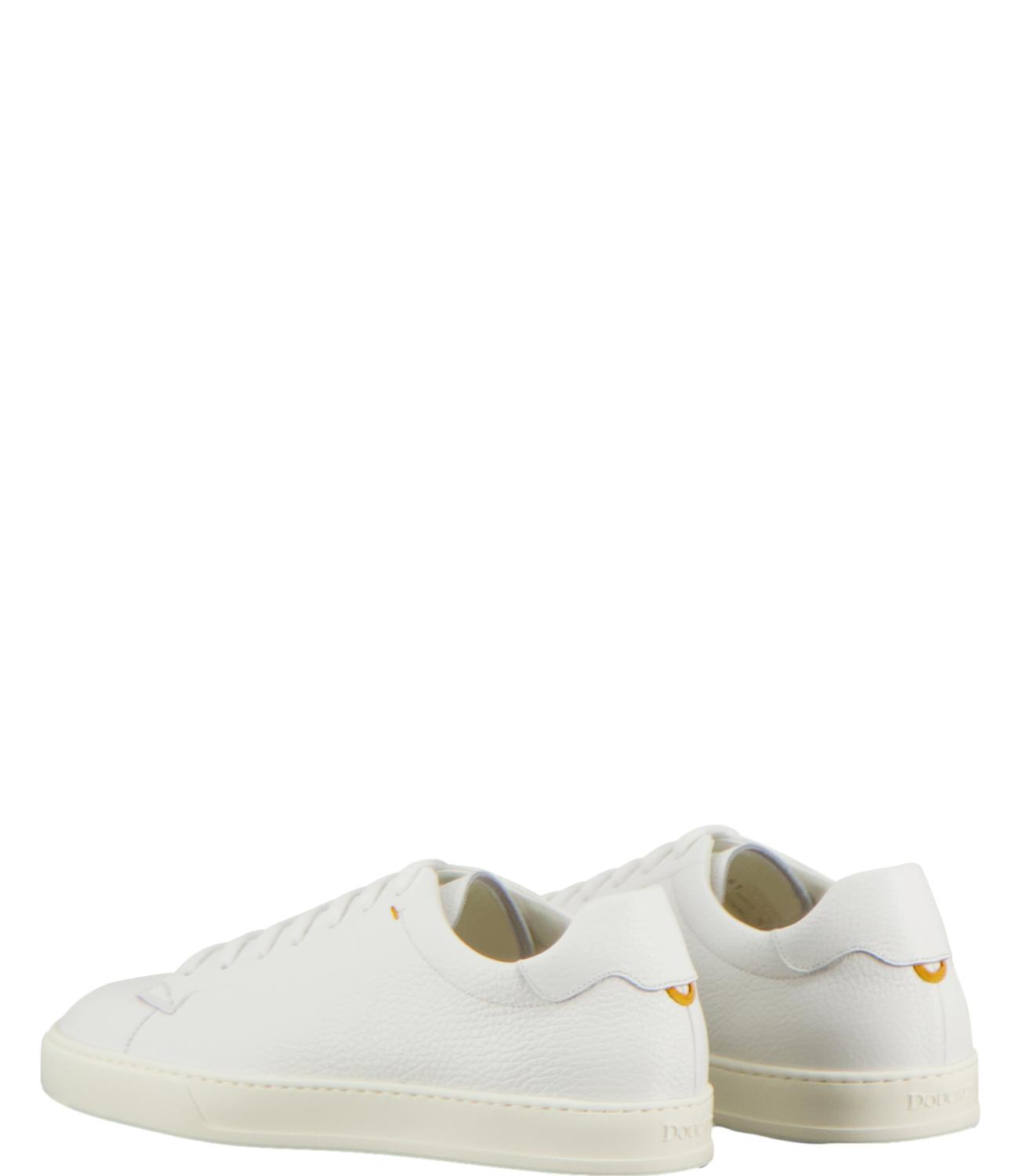 Sneakers bianco in pelle martellata