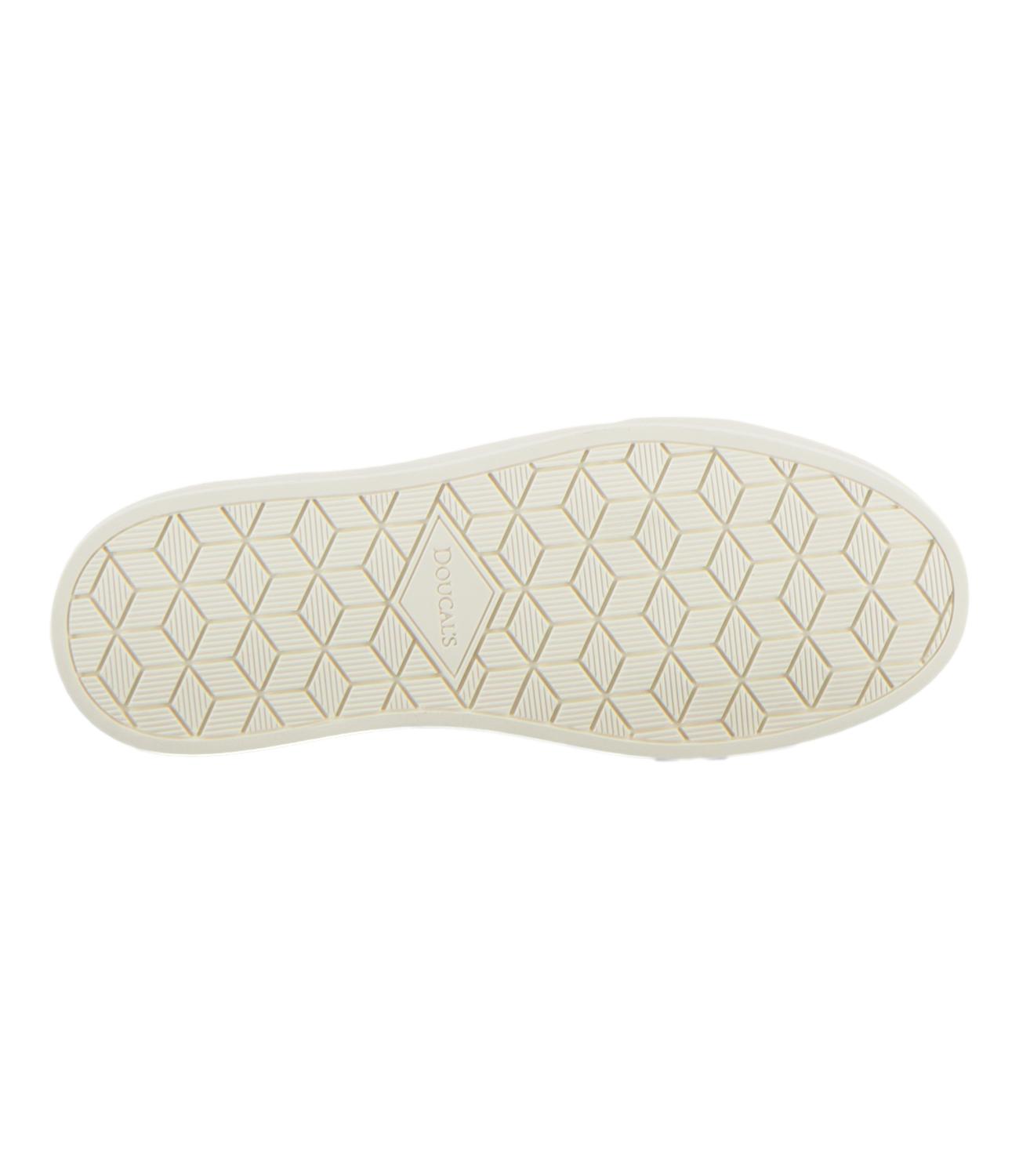 Sneakers bianco in pelle martellata