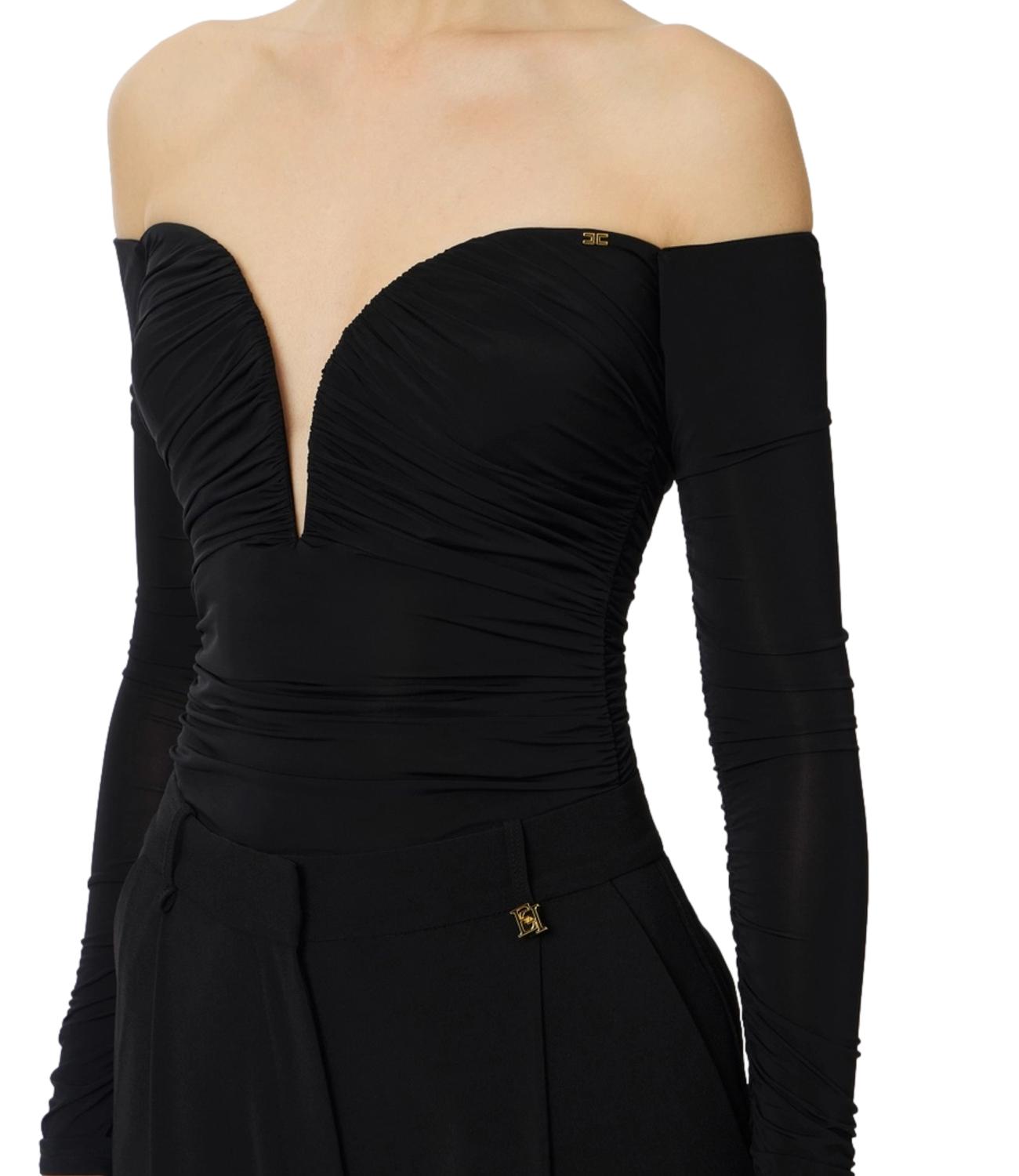 EF Body in jersey crêpe nero donna