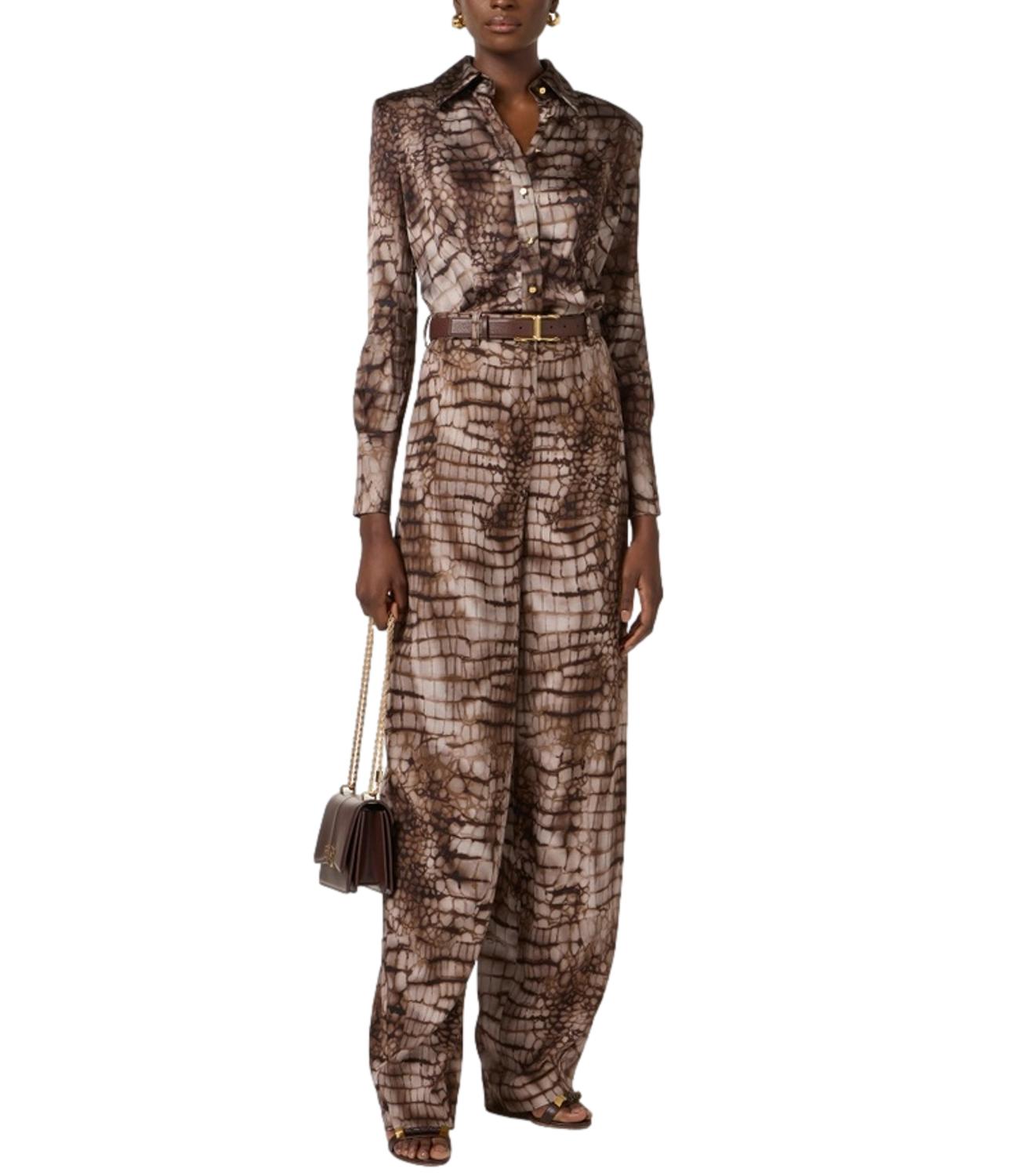 Ef Camicia in raso cacao donna