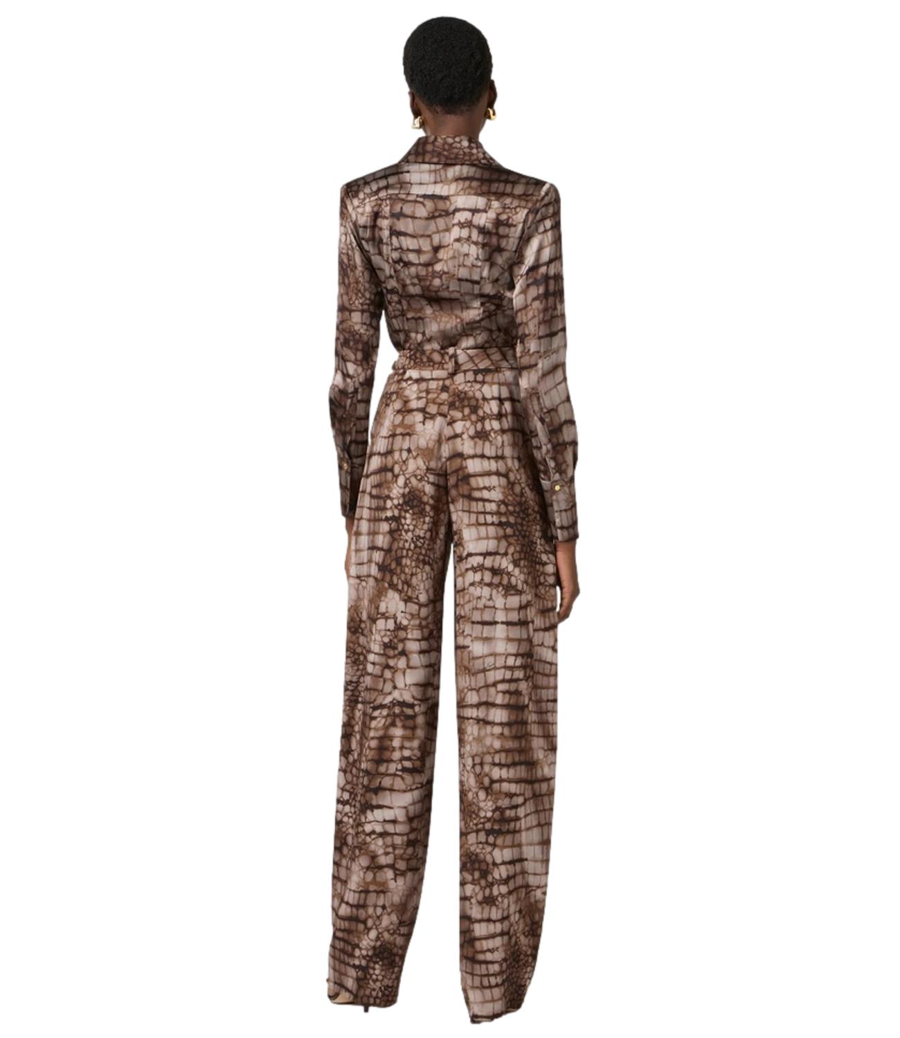 Ef Camicia in raso cacao donna