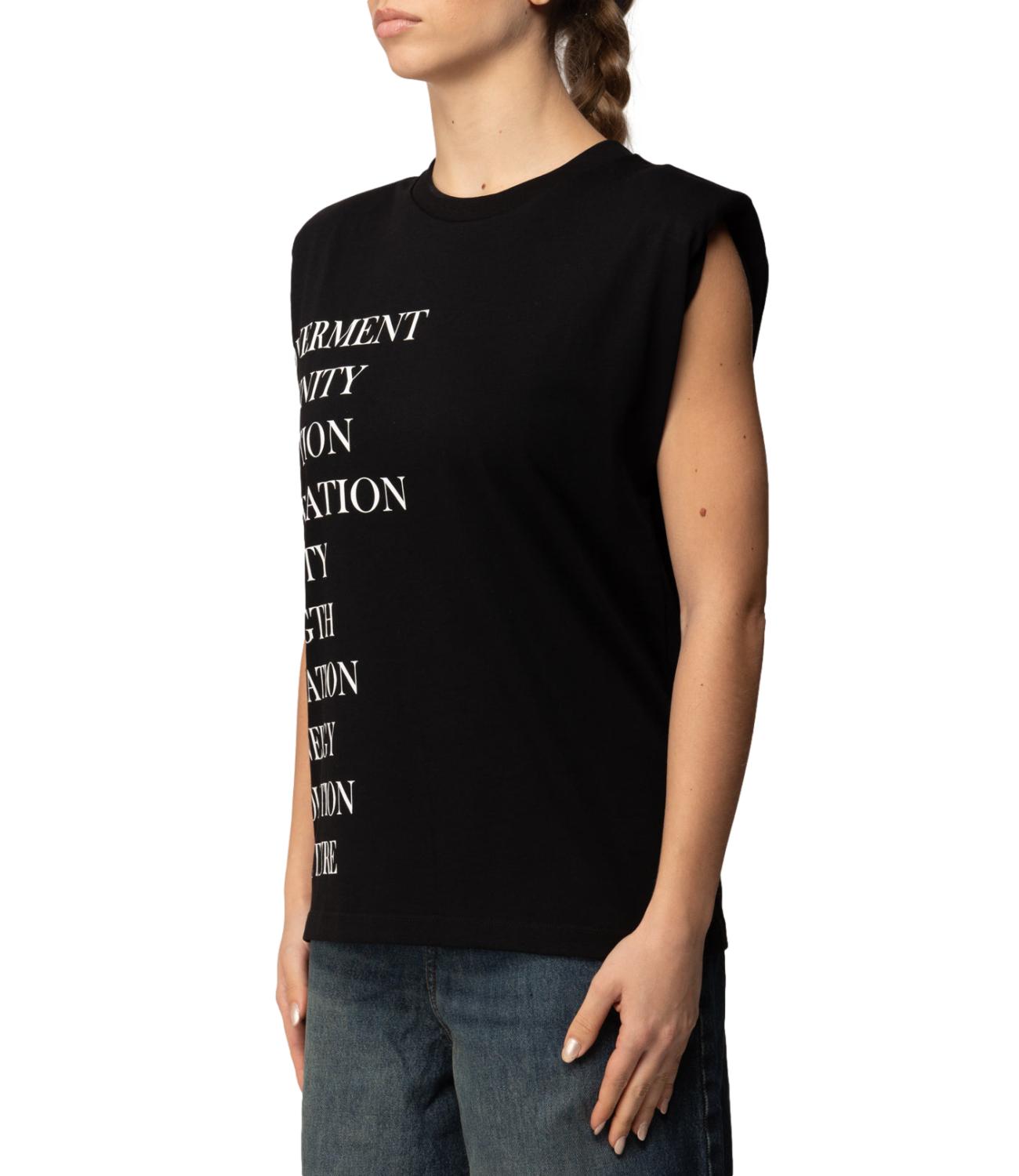 EF t-shirt bianco nera donna
