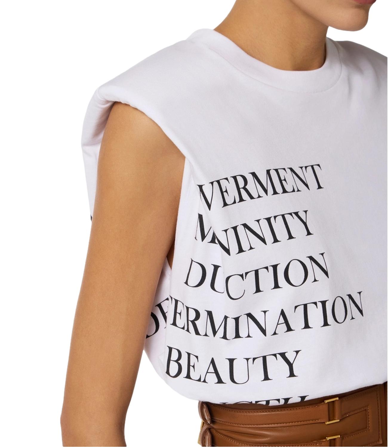 EF t-shirt bianco gesso donna