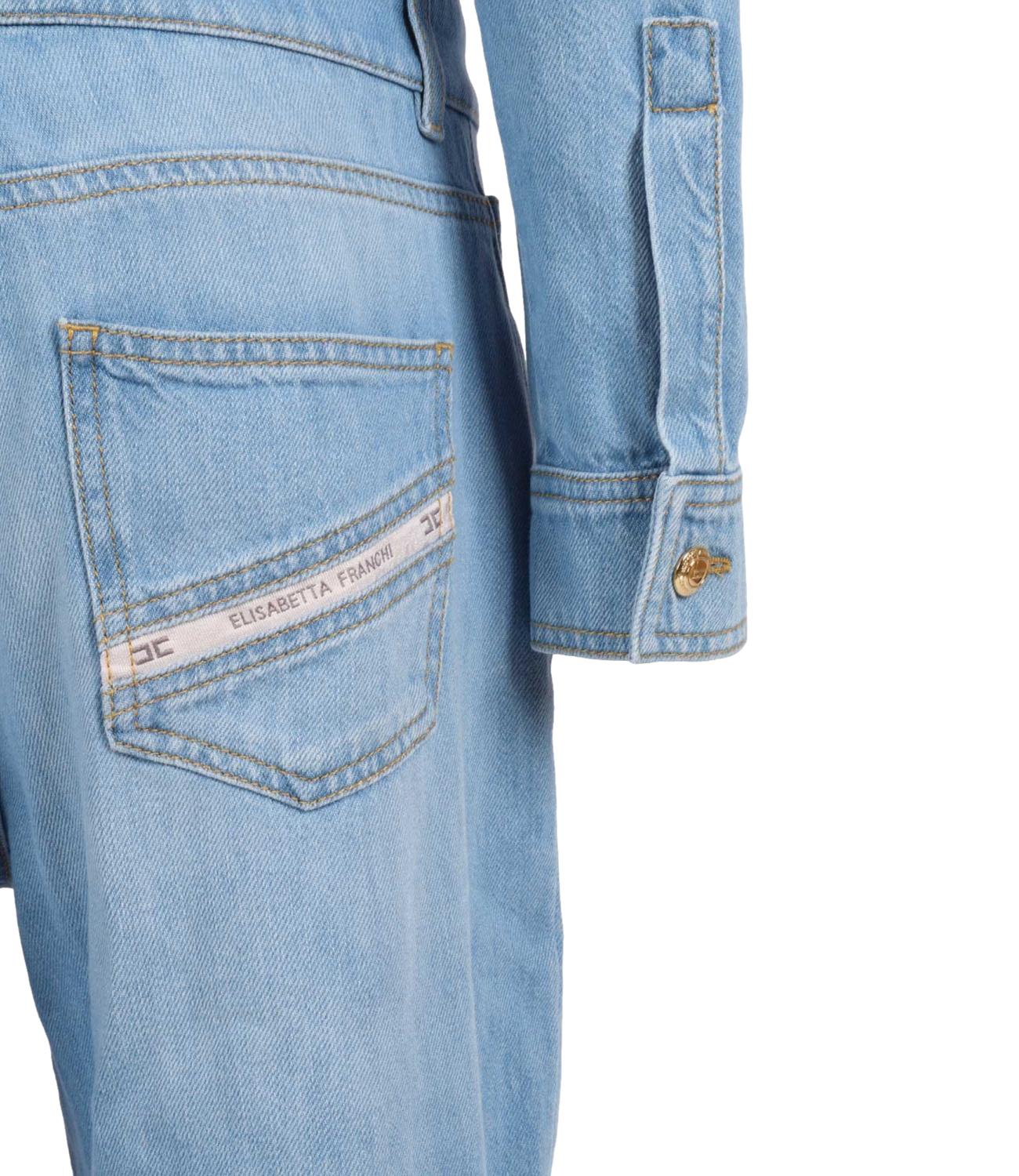 Tuta denim lettering