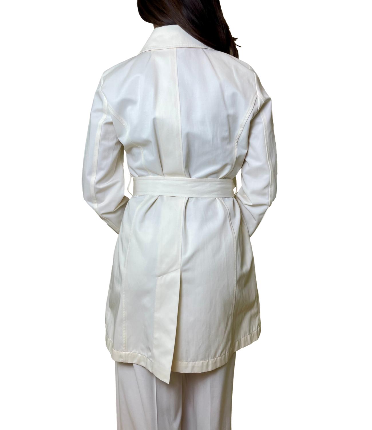 Emme Marella Trench Emmopera Bianco Lana Donna