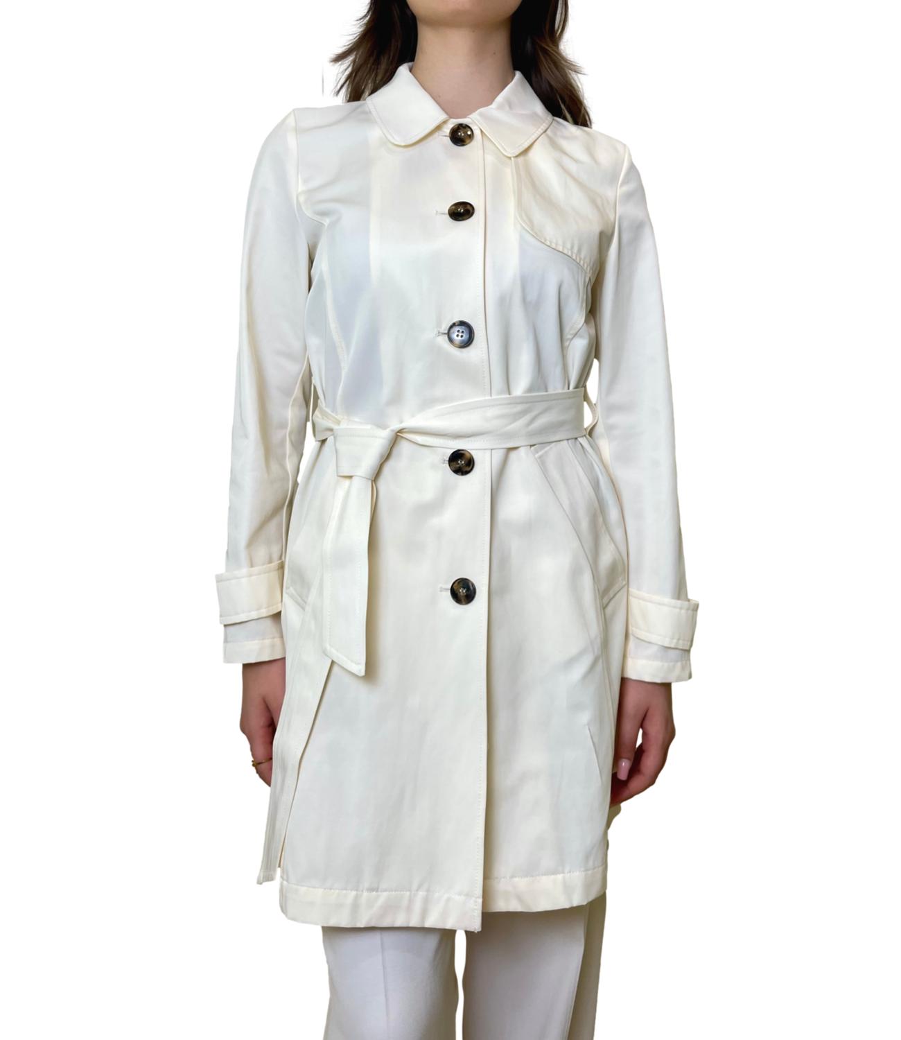 Emme Marella Trench Emmopera Bianco Lana Donna