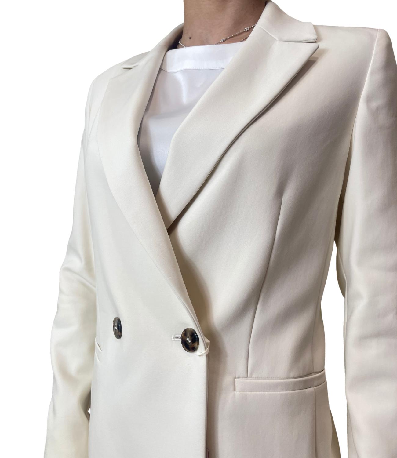 Emme Marella Giacca Emmrum1 Bianco Lana Donna