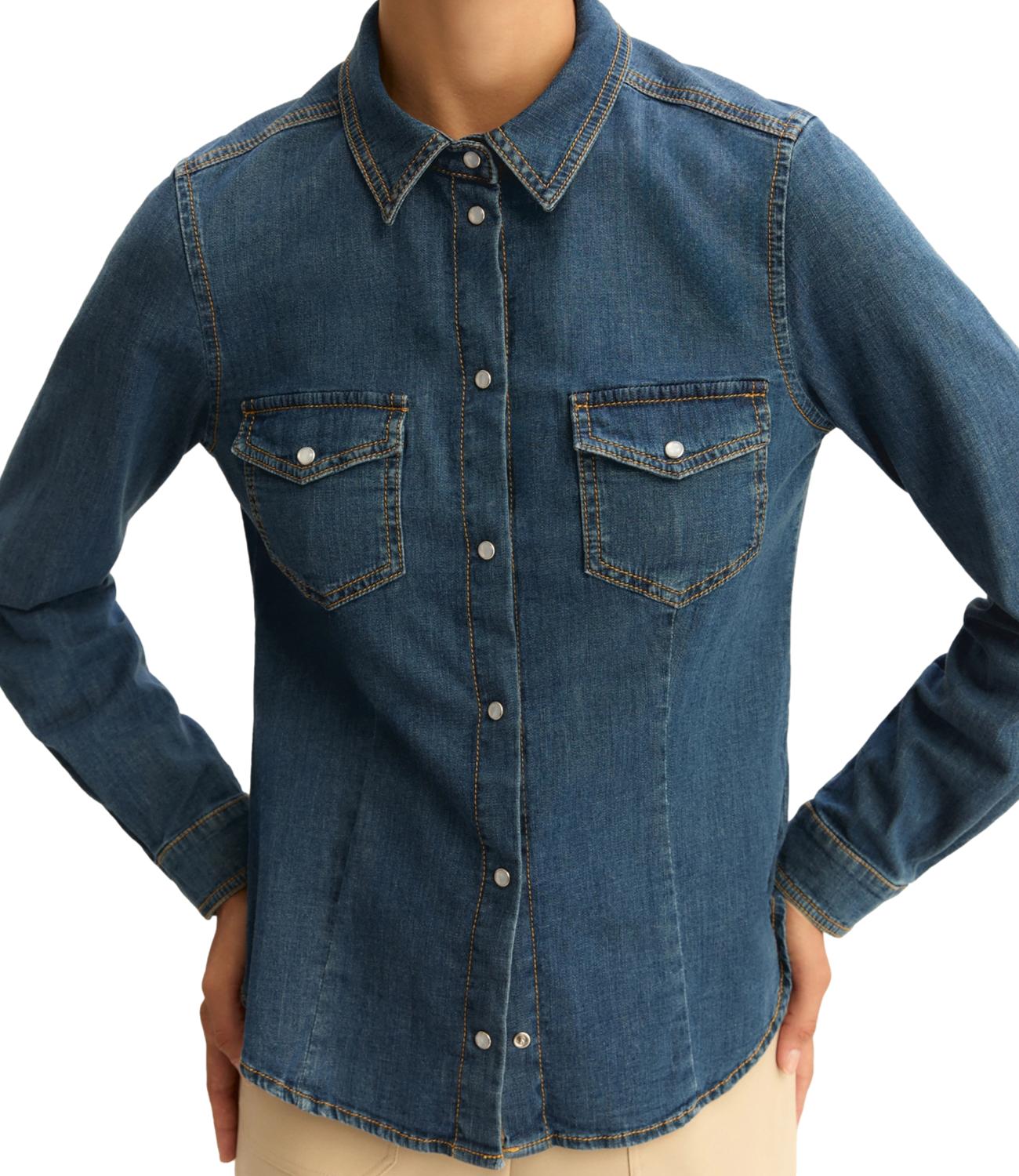 Emme Marella Camicia Emmcapanna Blue Jeans Donna