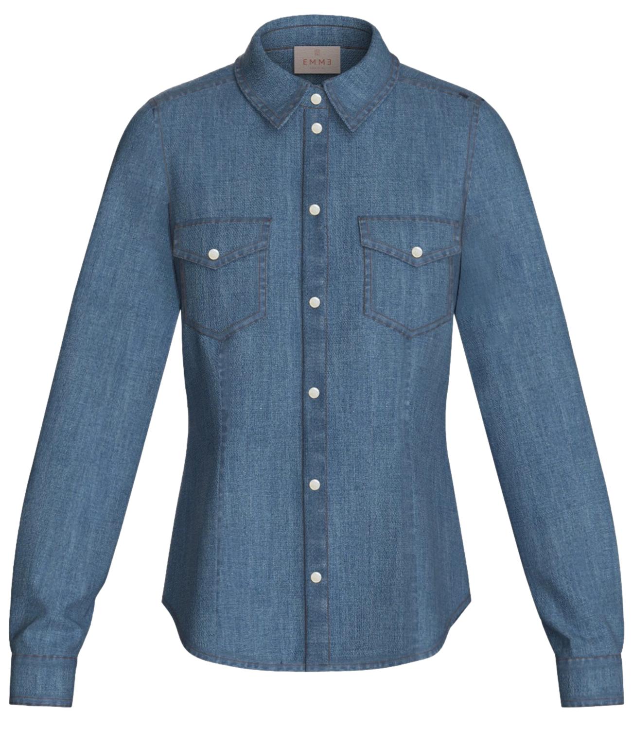Emme Marella Camicia Emmcapanna Blue Jeans Donna