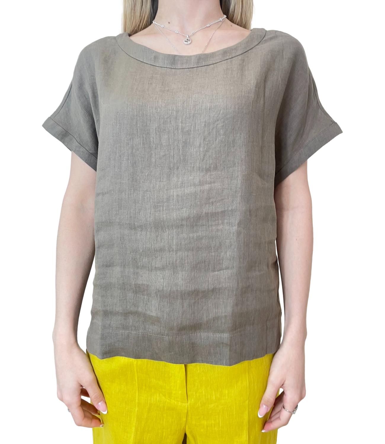 Emme Marella camicia Emmgeyser tortora donna