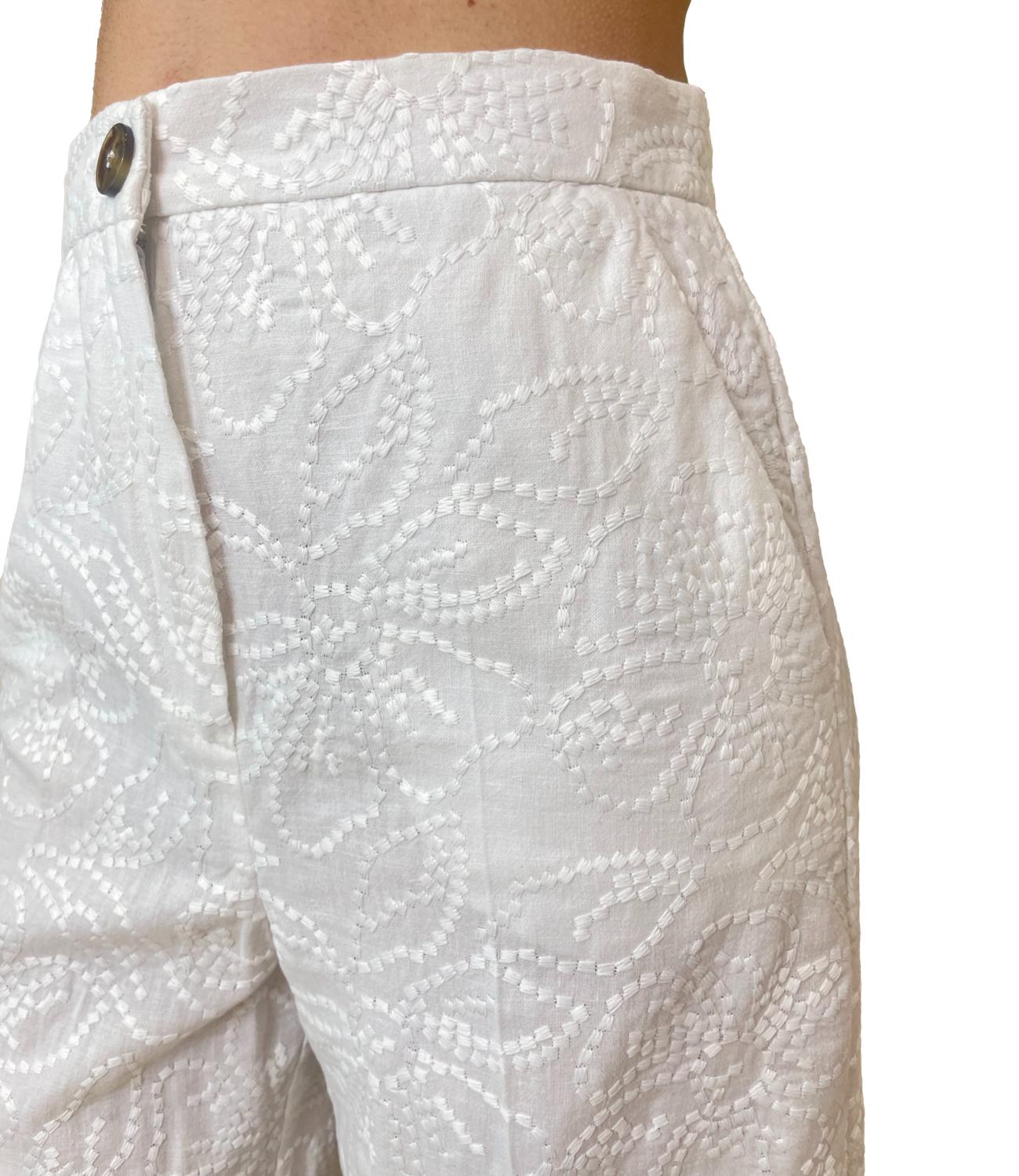 Emme Marella pantalone Emmtempra bianco ottico donna