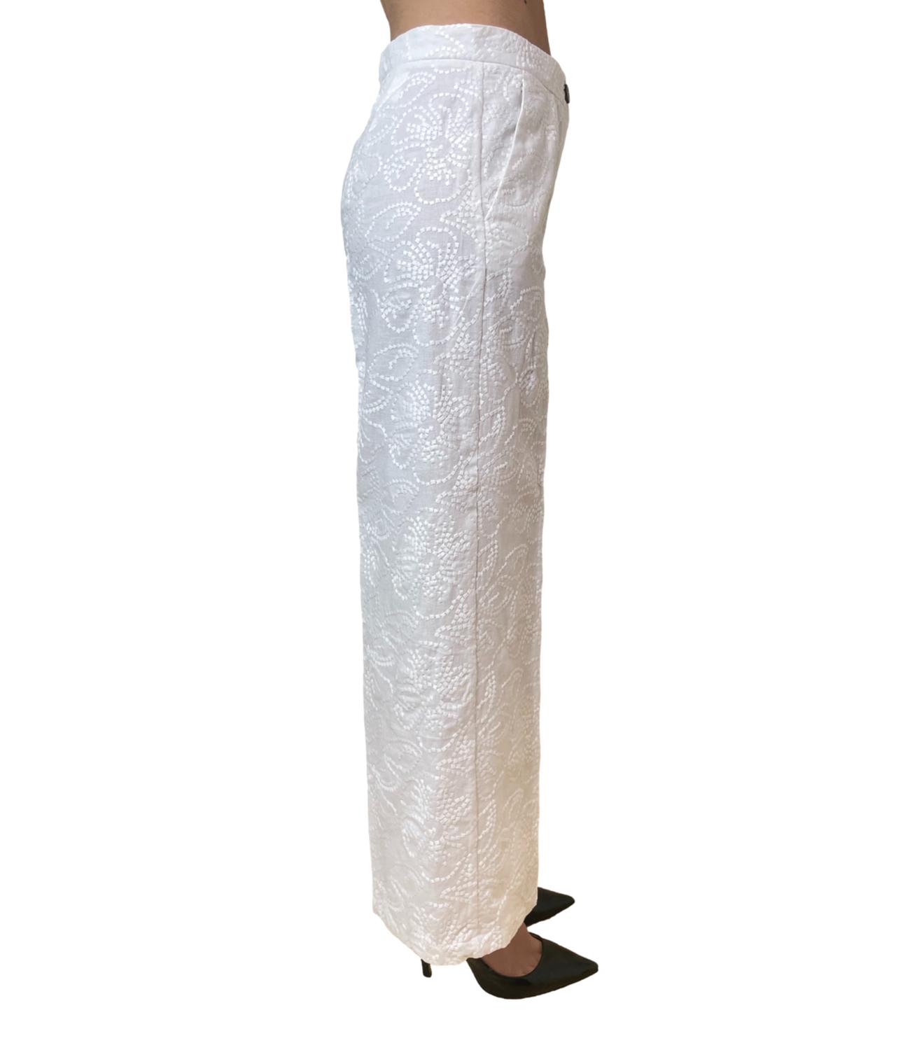Emme Marella pantalone Emmtempra bianco ottico donna