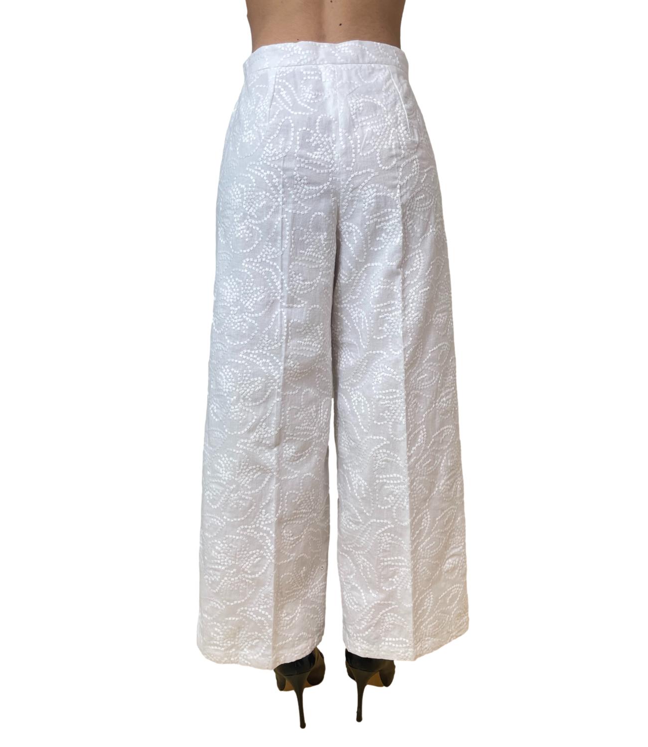 Emme Marella pantalone Emmtempra bianco ottico donna