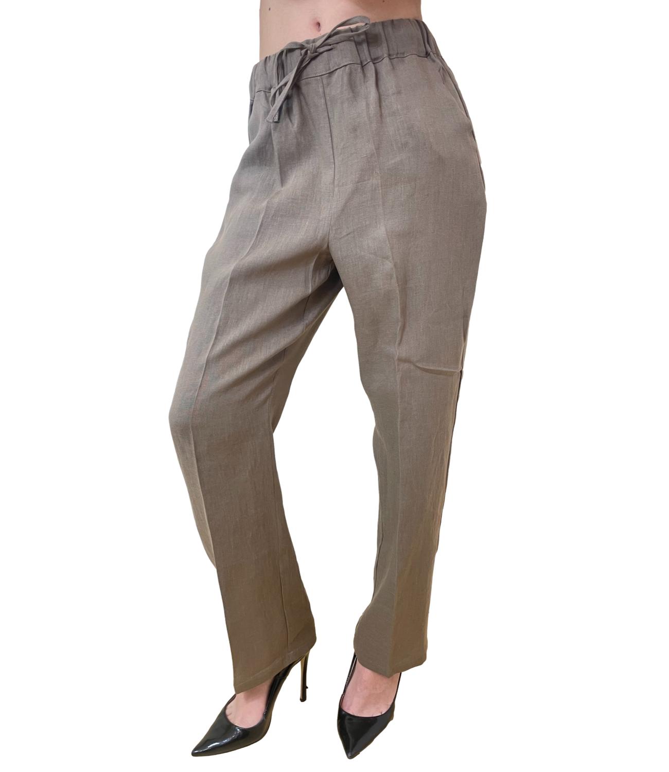 Emme Marella pantalone Emmsauna tortora donna
