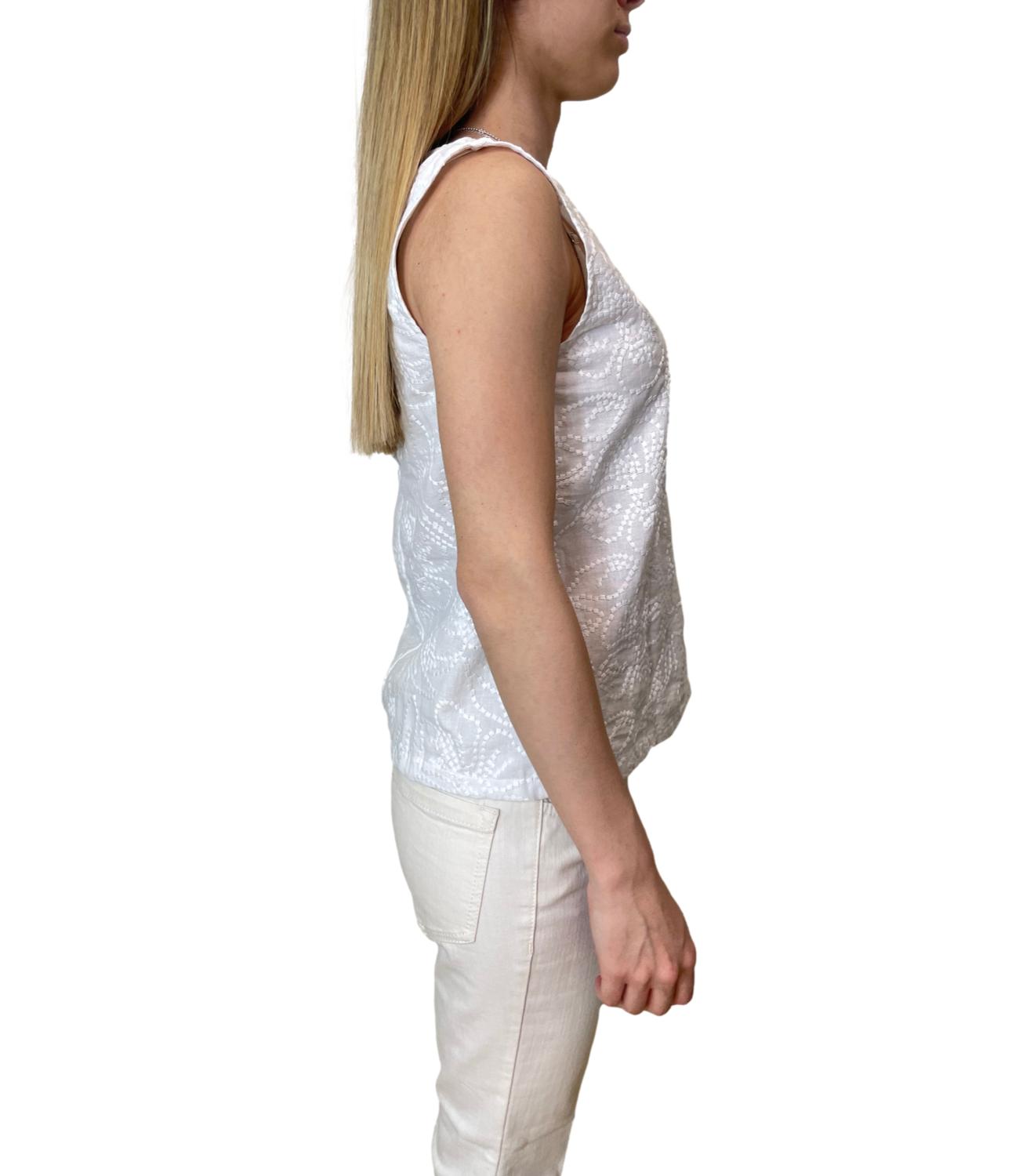 Emme Marella Top Emmvetro Bianco Ottico Donna