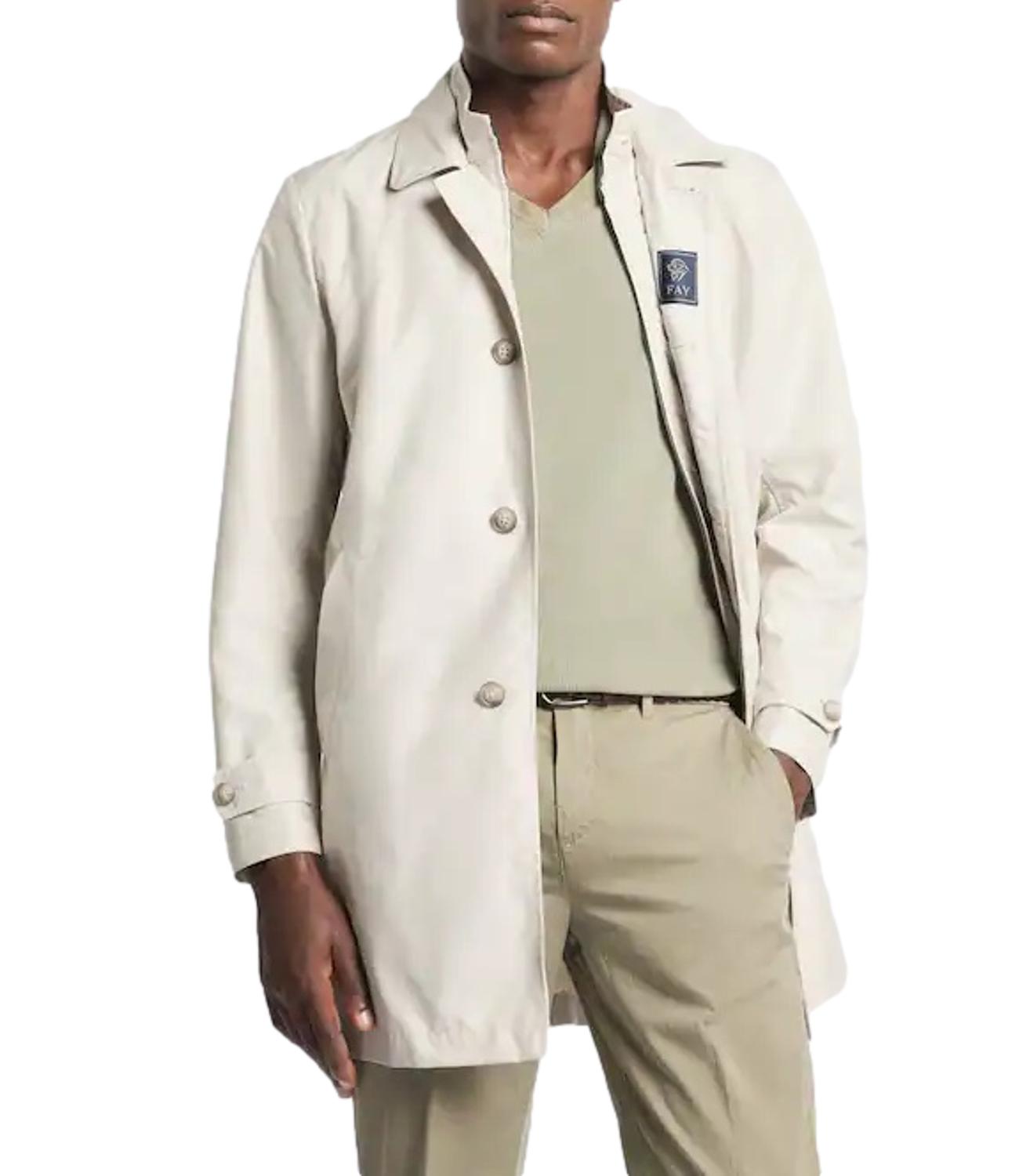 Fay cappotto Morning Coat in Popeline Tecnico beige