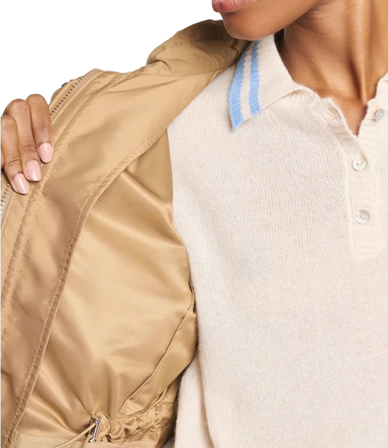 Fay Virginia Coat in Popeline Tecnico beige donna