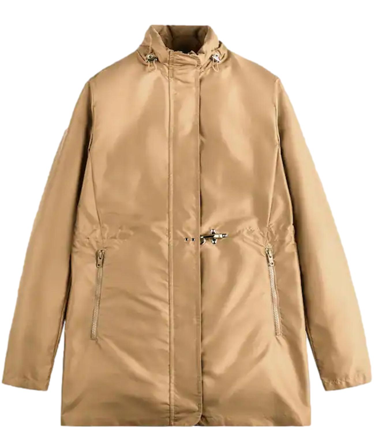 Fay Virginia Coat in Popeline Tecnico beige donna