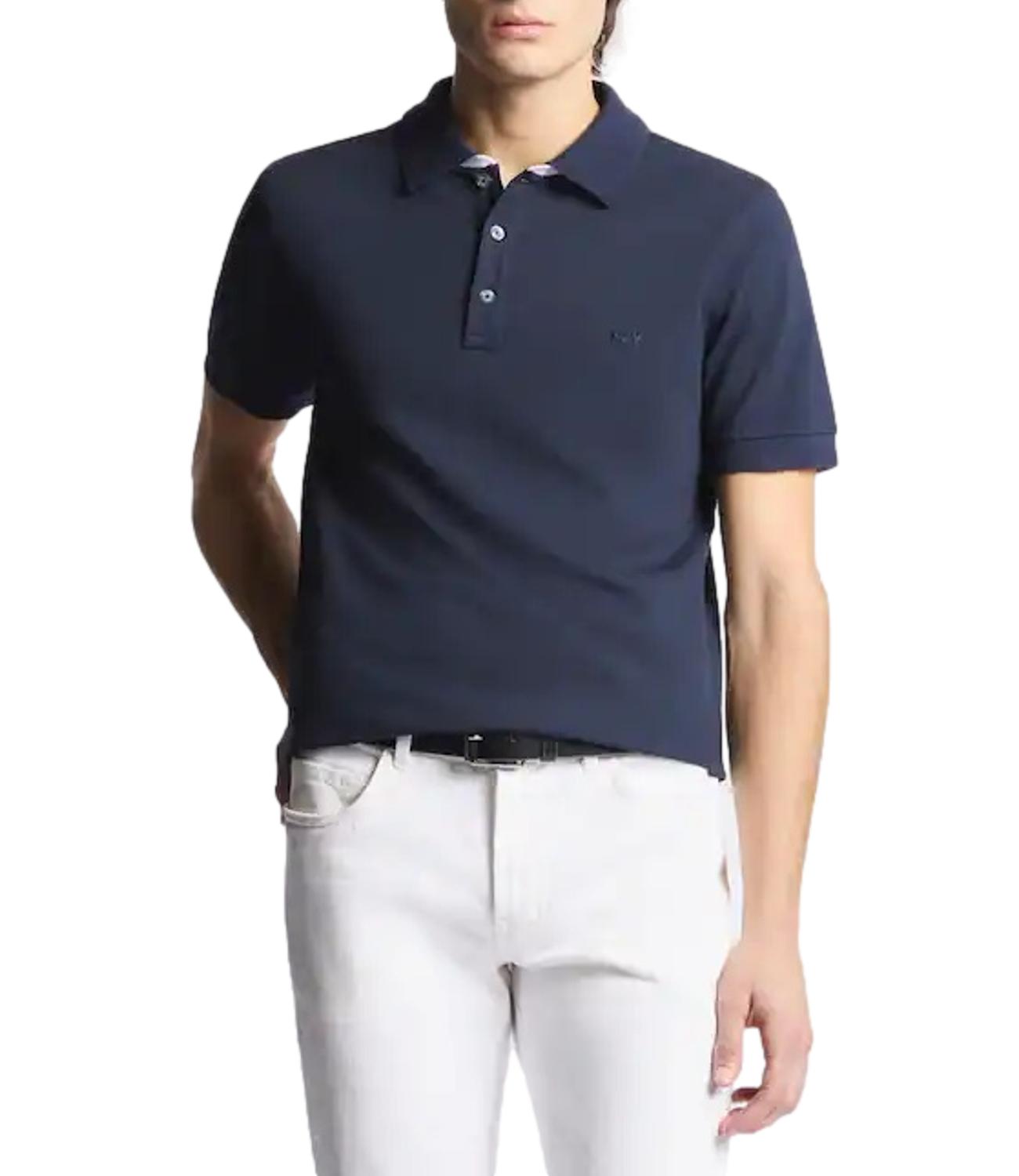 Fay Polo in Piquet Stretch blu