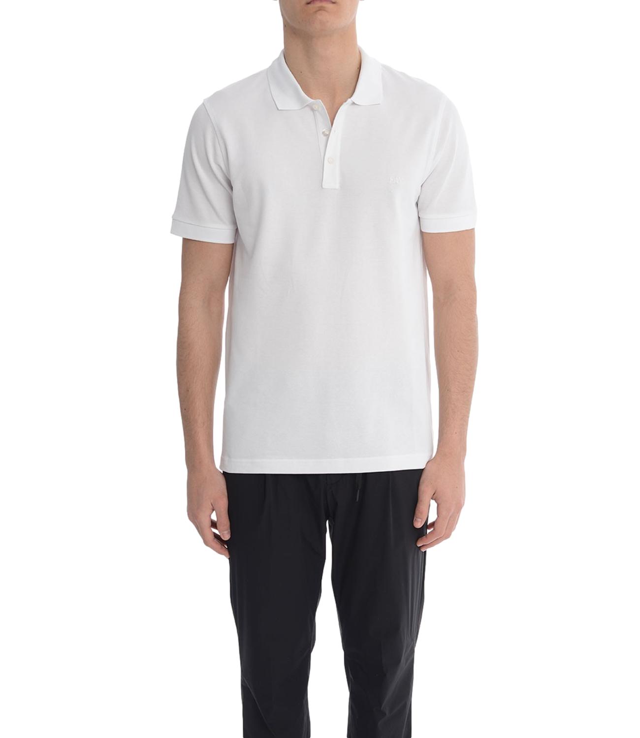 Fay Polo Piquet Stretch bianco uomo