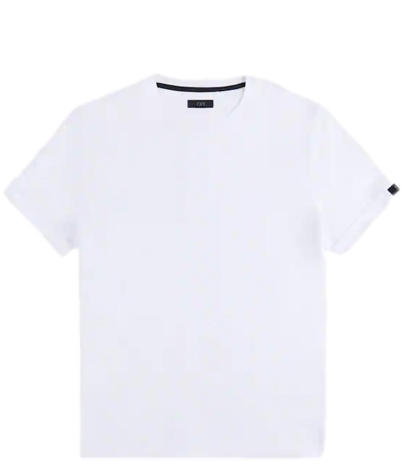 Fay T-shirt in Jersey di Cotone bianco uomo