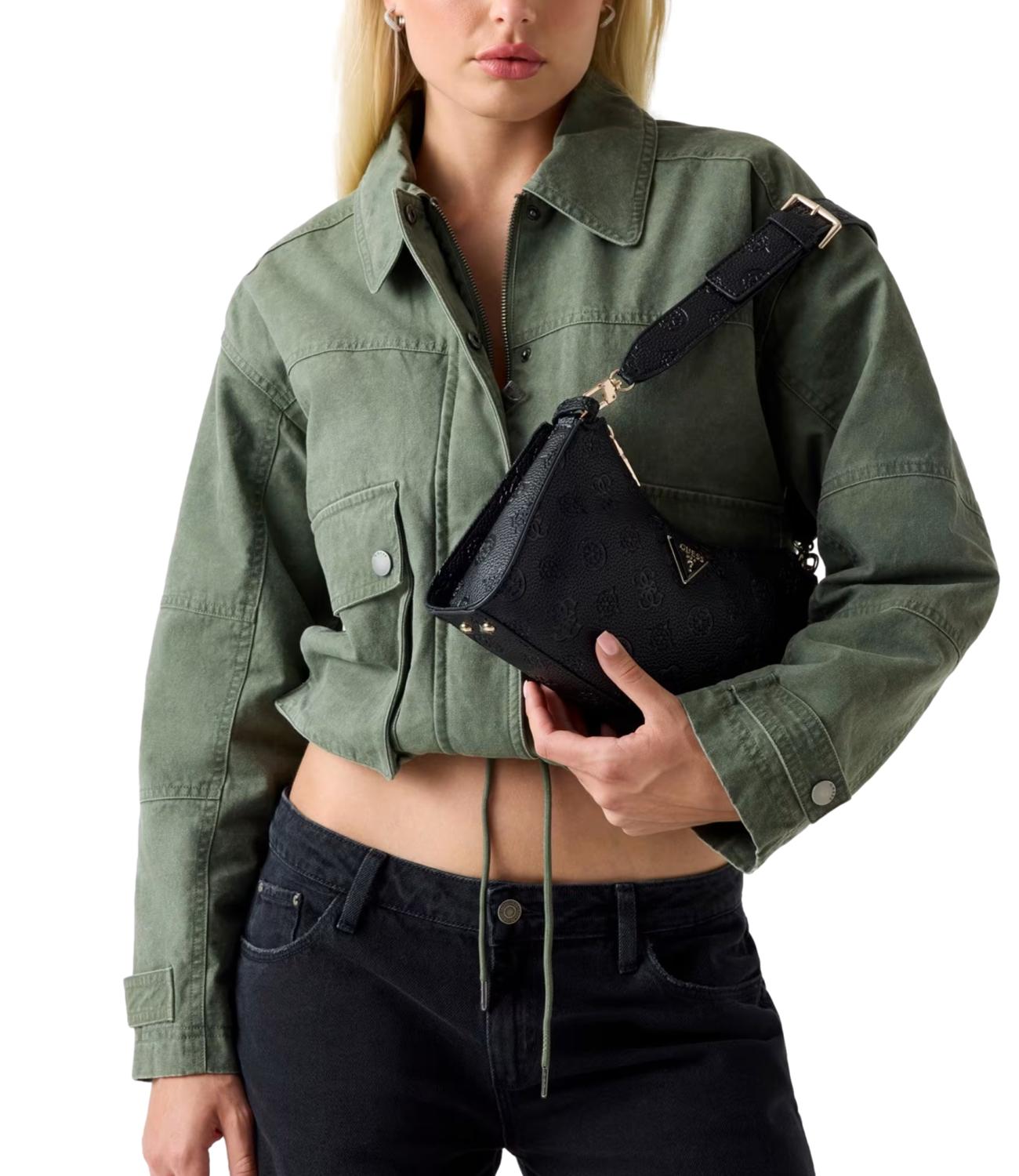 Guess Borsa a spalla Cresidia Black Logo Donna