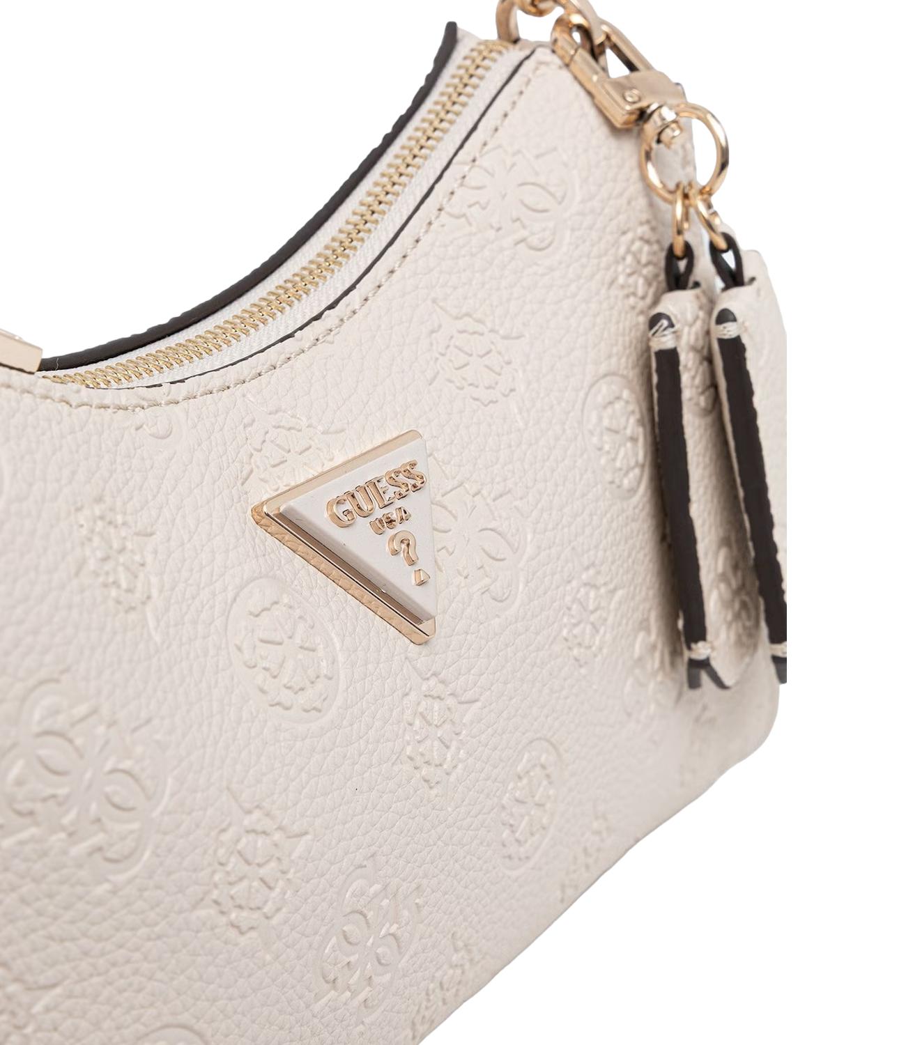 Guess Borsa a spalla Cresidia Off White Logo Donna