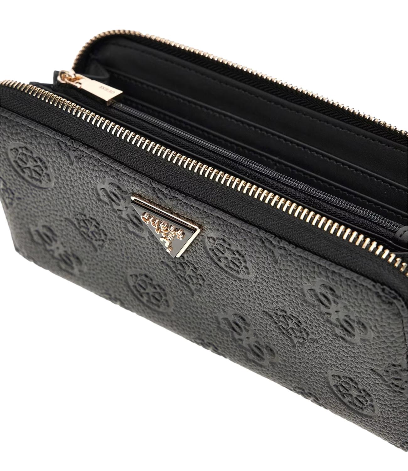 Guess Portafoglio Maxi Cresidia Black Logo Donna