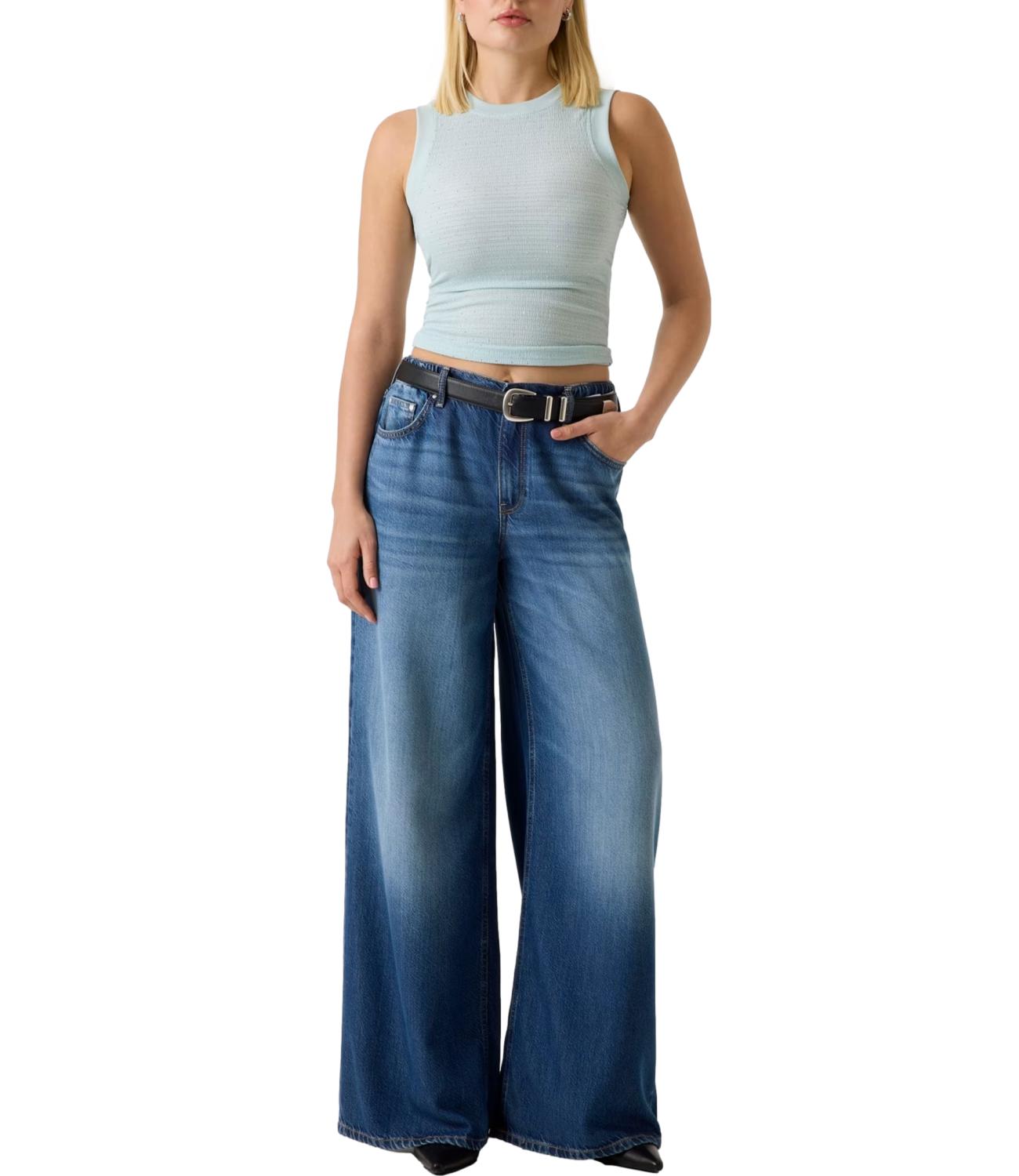 Guess Top Verde Acqua Donna