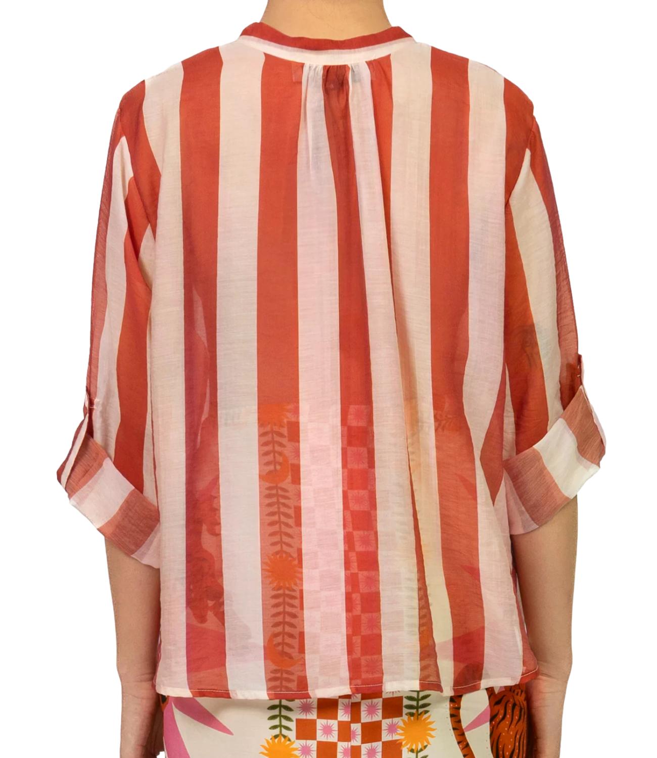 Have One Camicia da Donna - Riga Burro/arancio - CvS-Q422