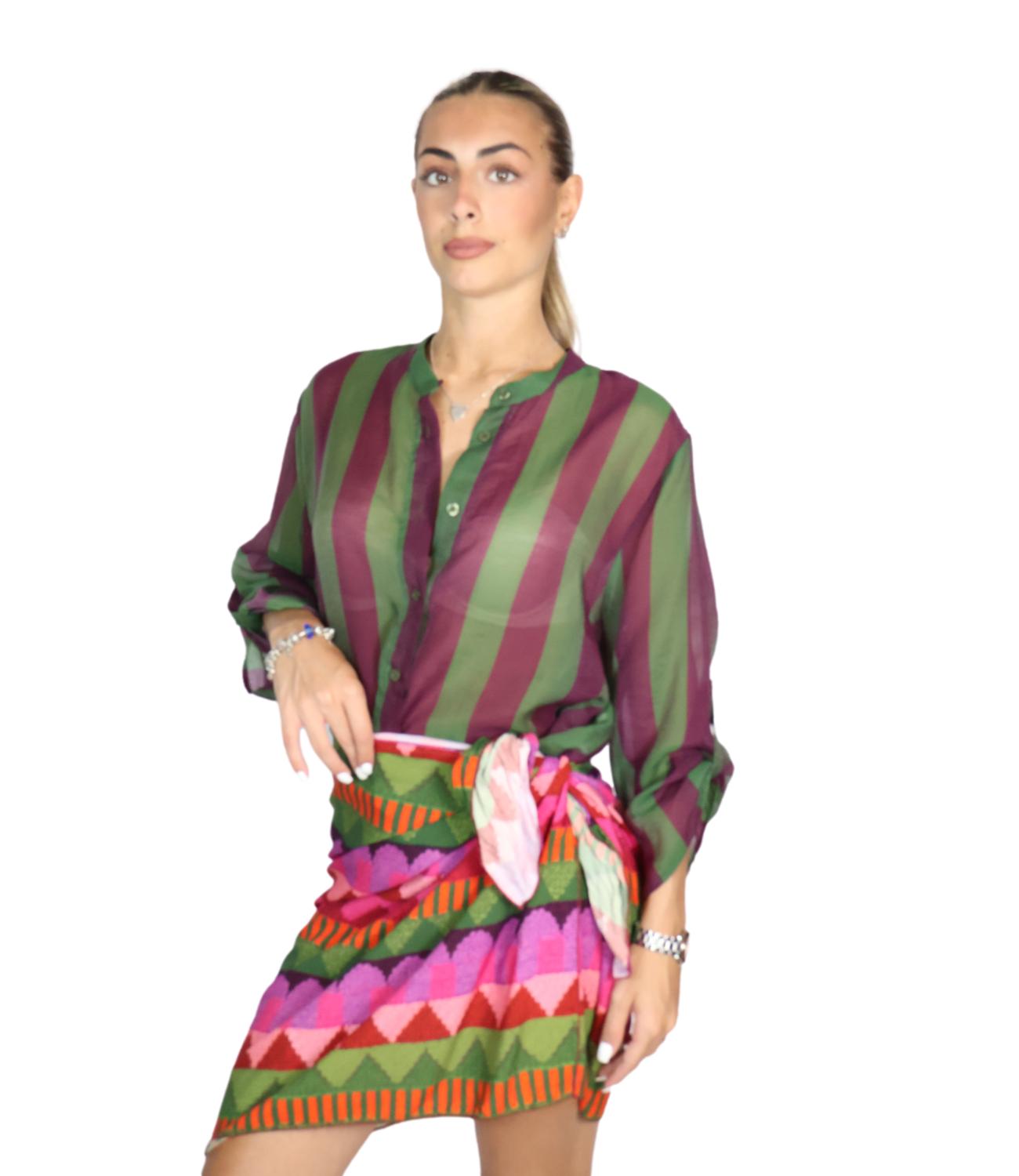 Have One Camicia da Donna - Riga Carta Da Zucchero/cuoio - CvS-Q422