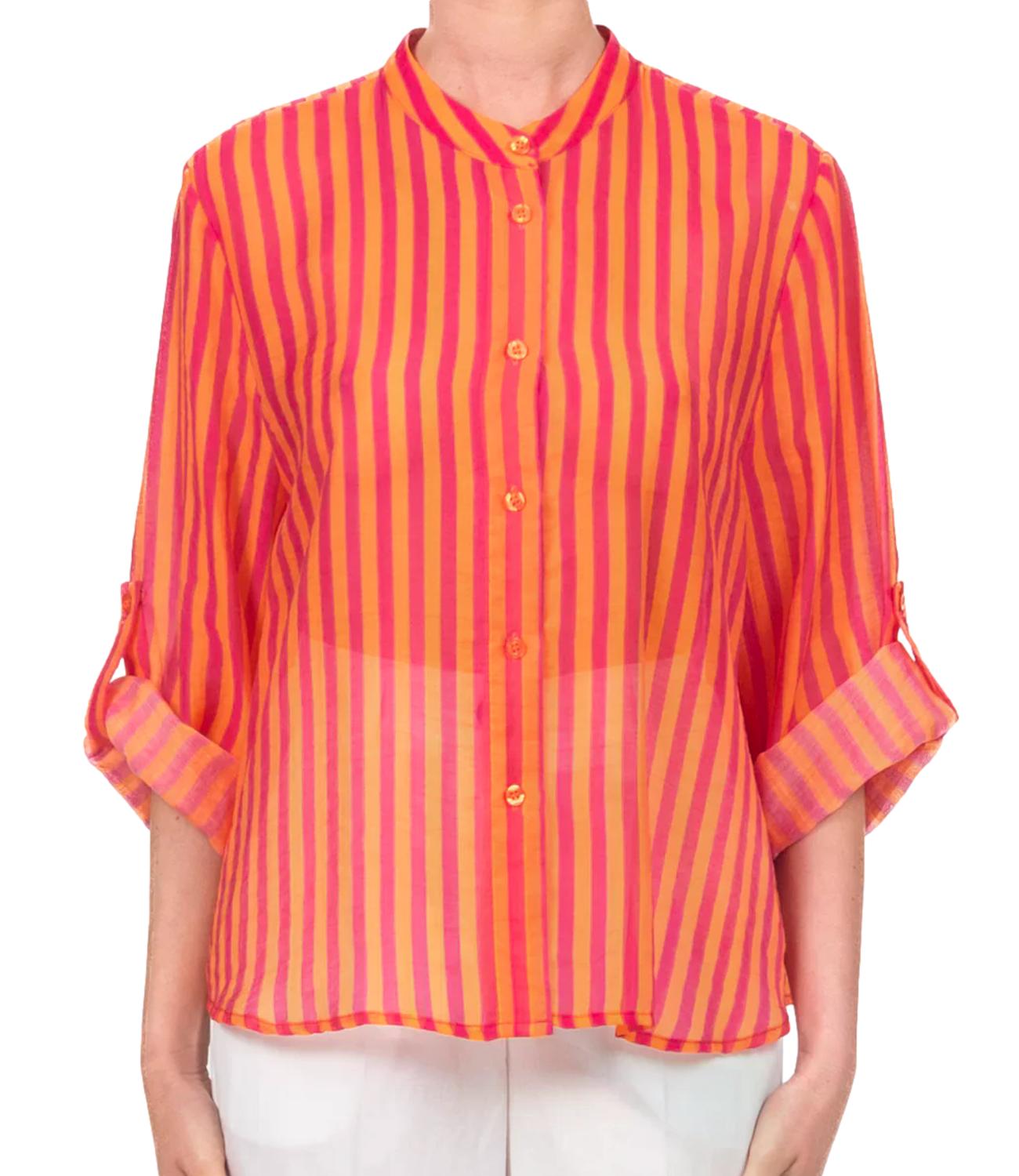 Have One Camicia da Donna - Riga Arancio/fuxia - CvS-Q423
