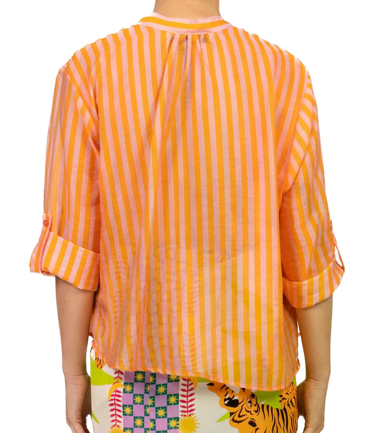 Have One Camicia da Donna - Riga Arancio/rosa - CvS-Q423