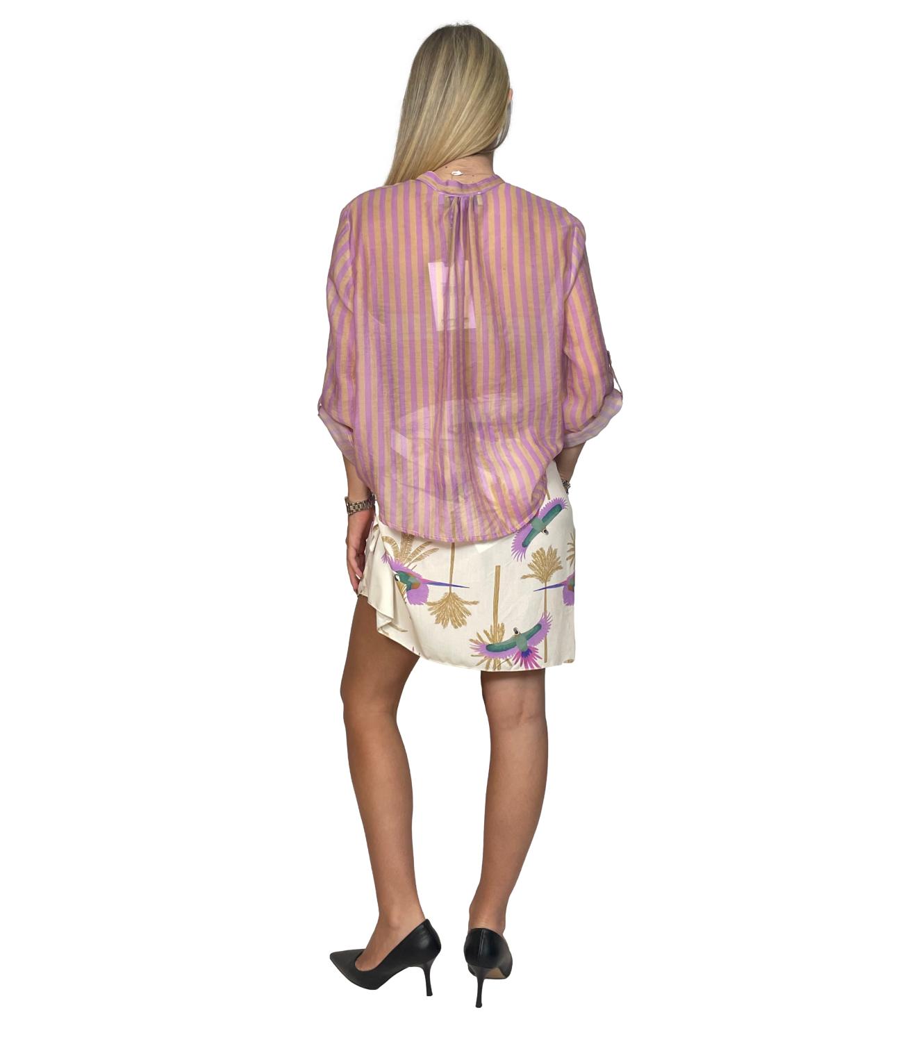 Have One Camicia da Donna - Riga Lilla/beige - CvS-Q423