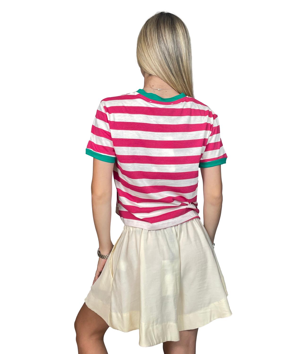 Have One T-Shirt da Donna - Latte/fuxia - TsH-Q249