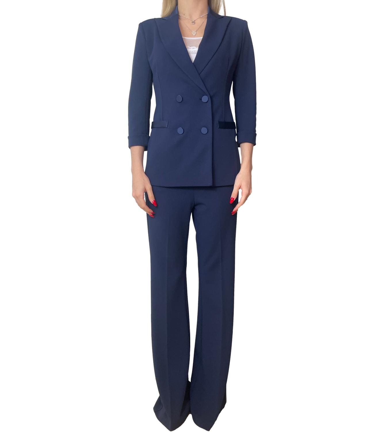 Imperial Giacca Doppiopetto Blu Donna