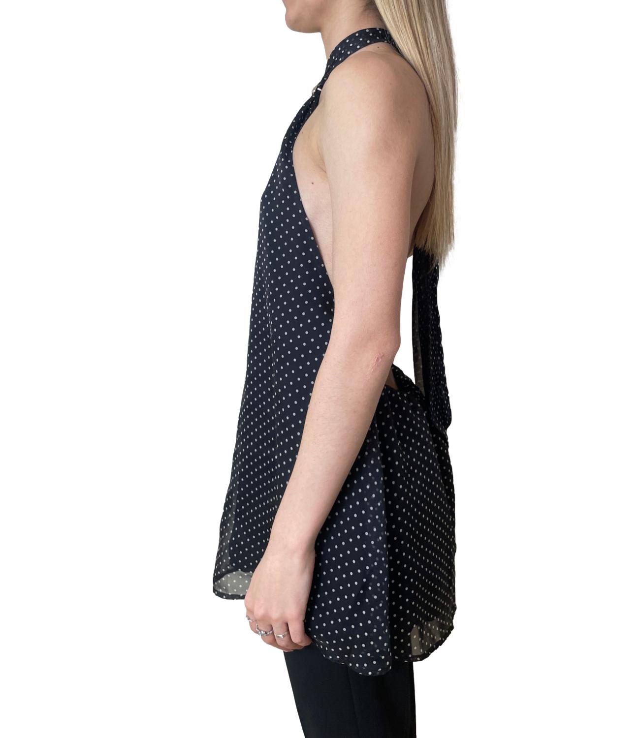 Imperial Top Pois Nero/Bianco Donna