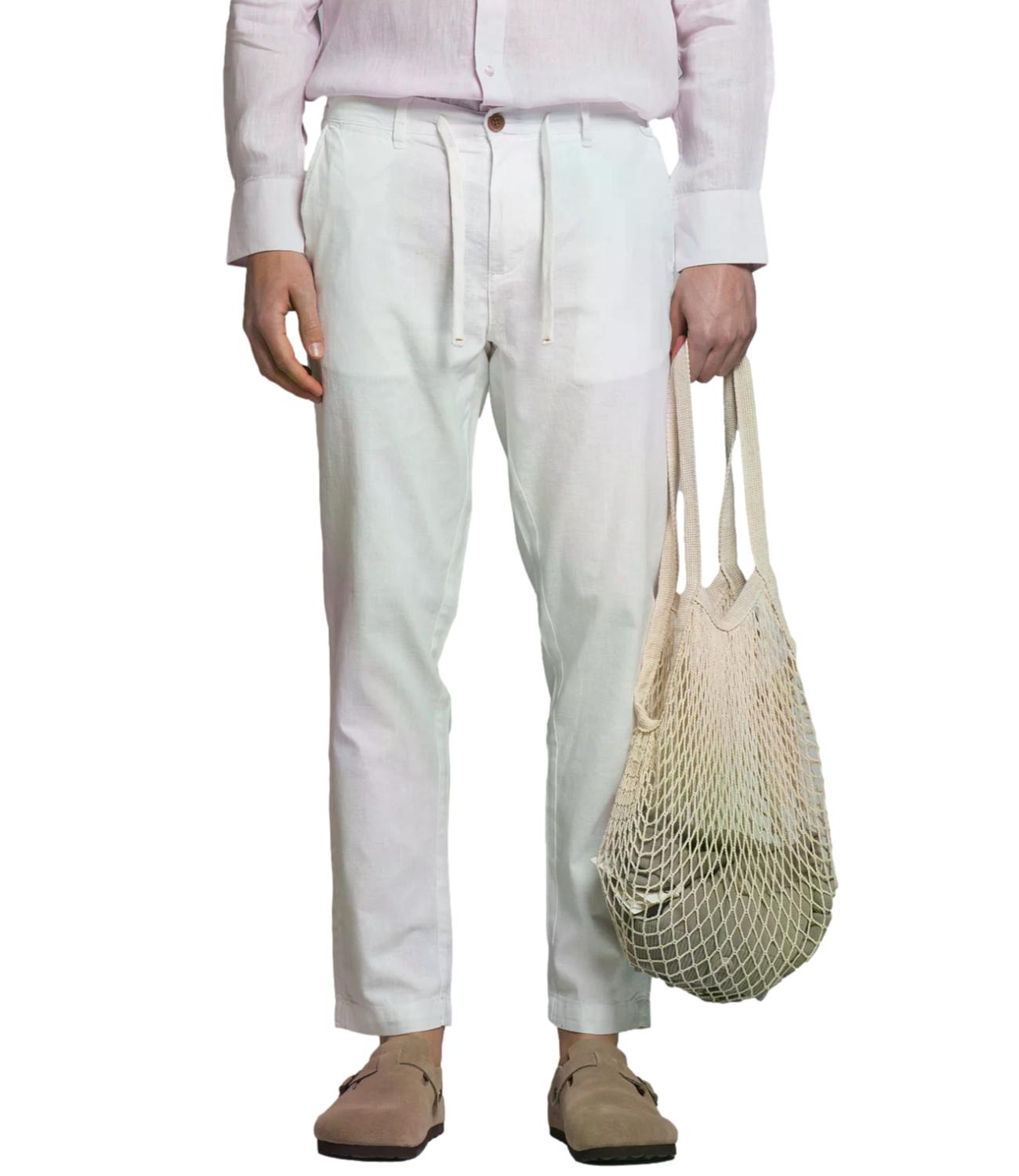 Impure Pantalone lino da Uomo - White - Im26sspm Miles