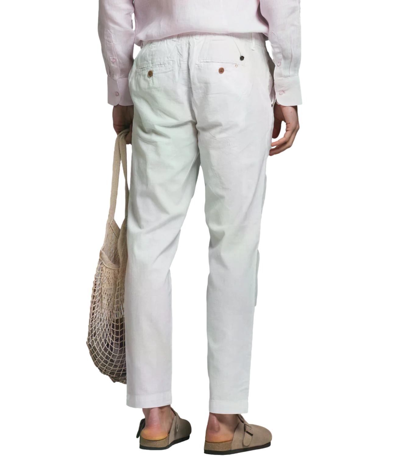 Impure Pantalone lino da Uomo - White - Im26sspm Miles
