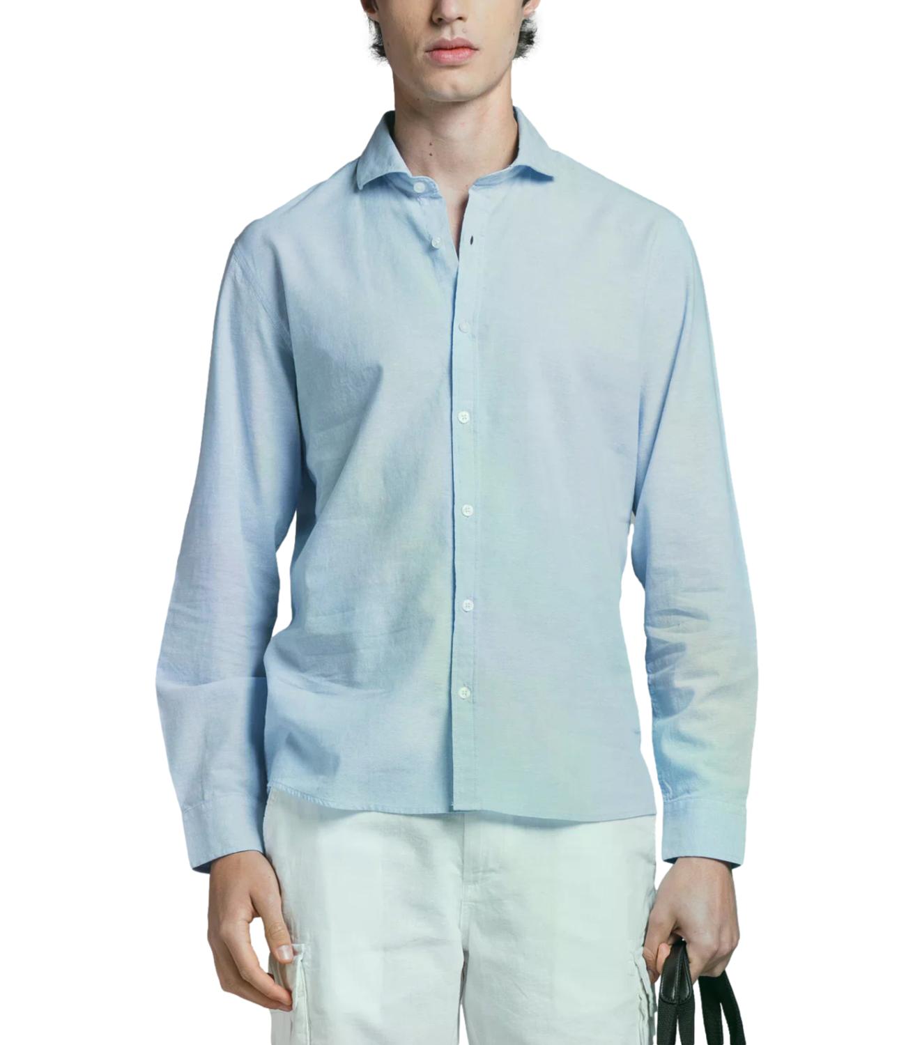 Impure Camicia lino da Uomo - Sky - Im26sssm Riley Lin