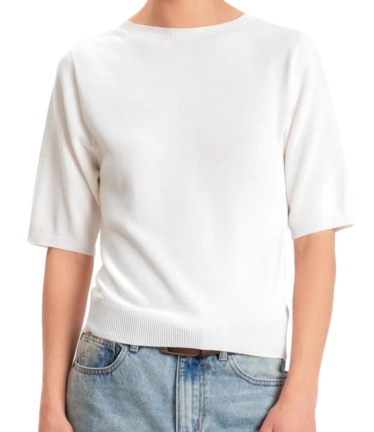 Kontatto Maglia Girocollo Panna Donna