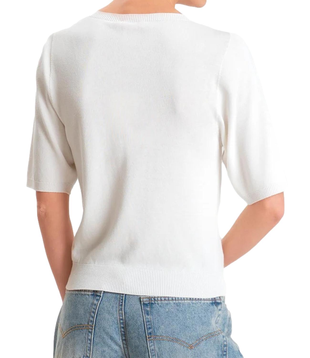 Kontatto Maglia Girocollo Panna Donna