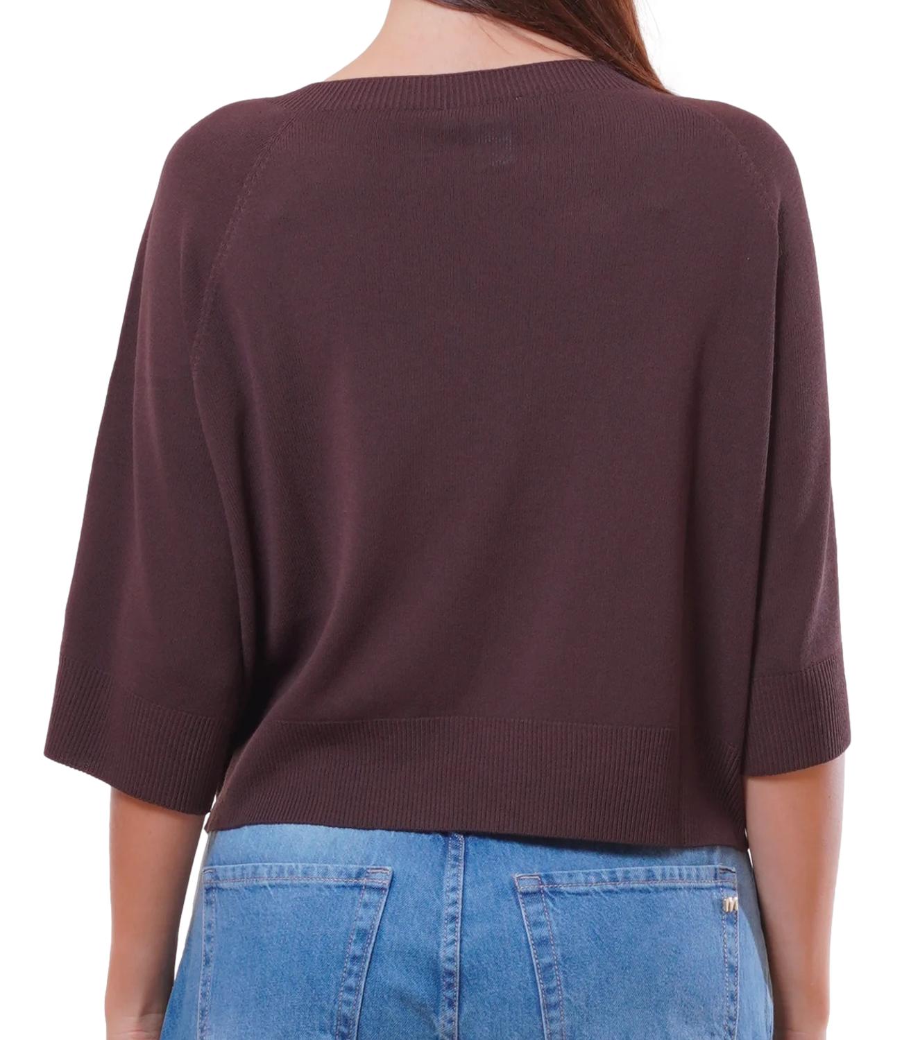 Kontatto Maglia Girocollo Cioccolato Donna