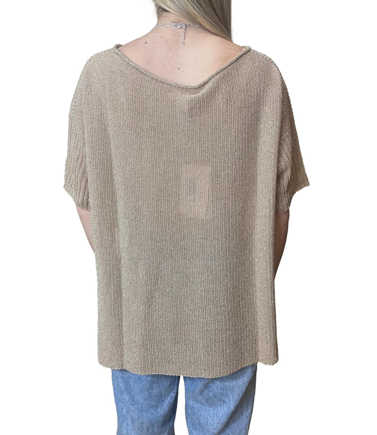 Kontatto Maglia Lurex Oro Donna