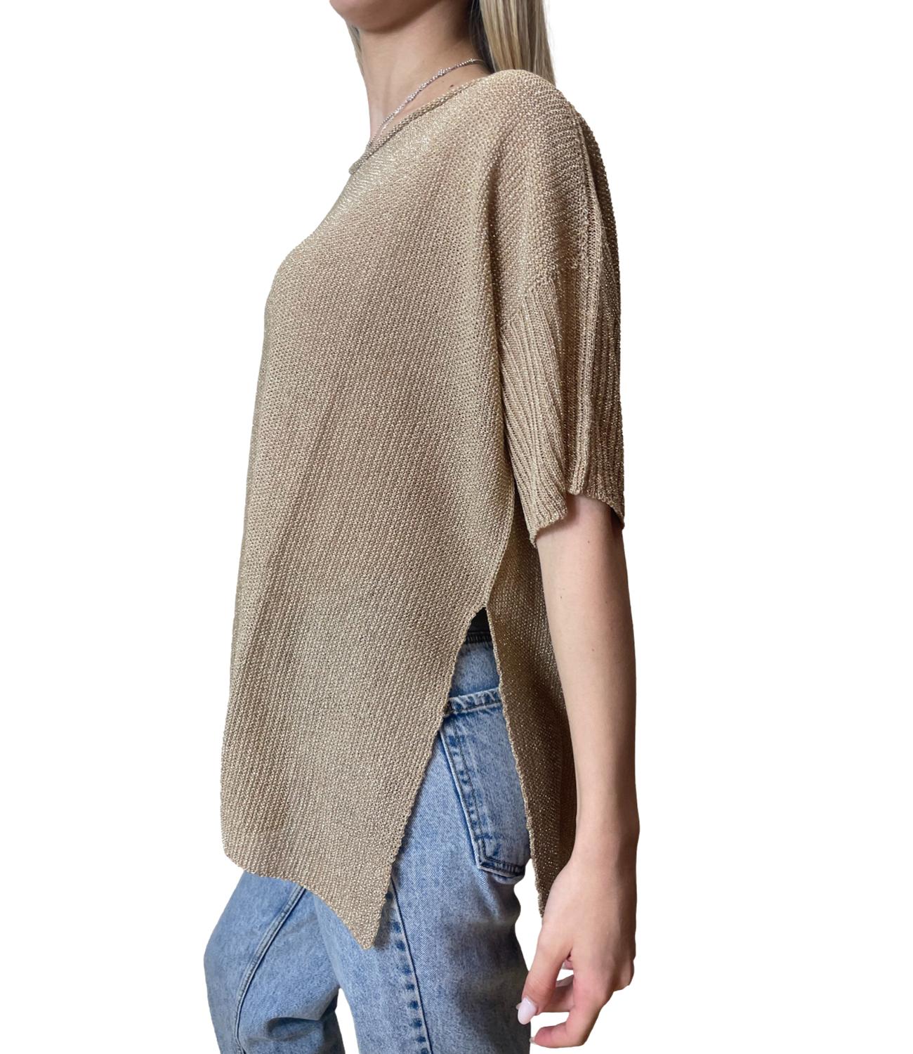 Kontatto Maglia Lurex Oro Donna